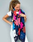 Kooki Bloom 100% cotton scarf (5793154007193)
