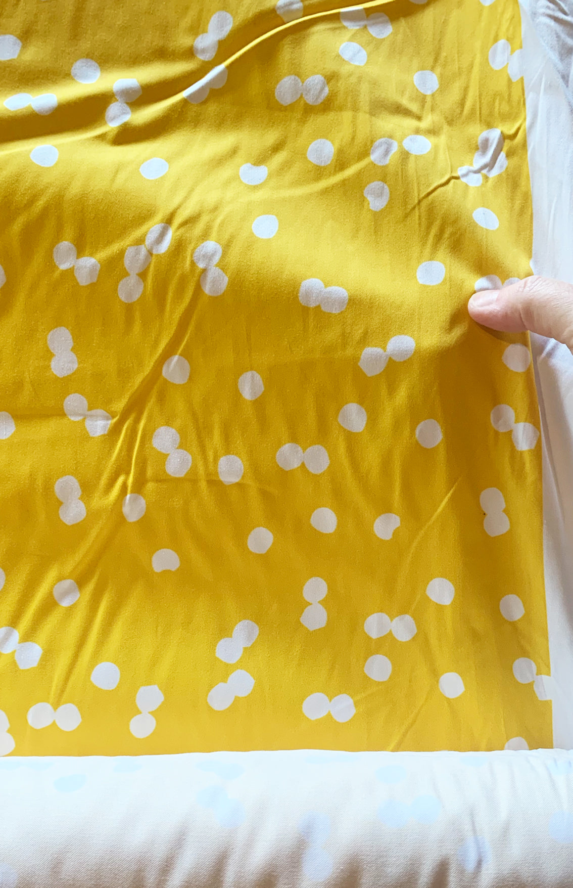 Yellow Spot 100% organic cotton by Meterage (2264729649248)