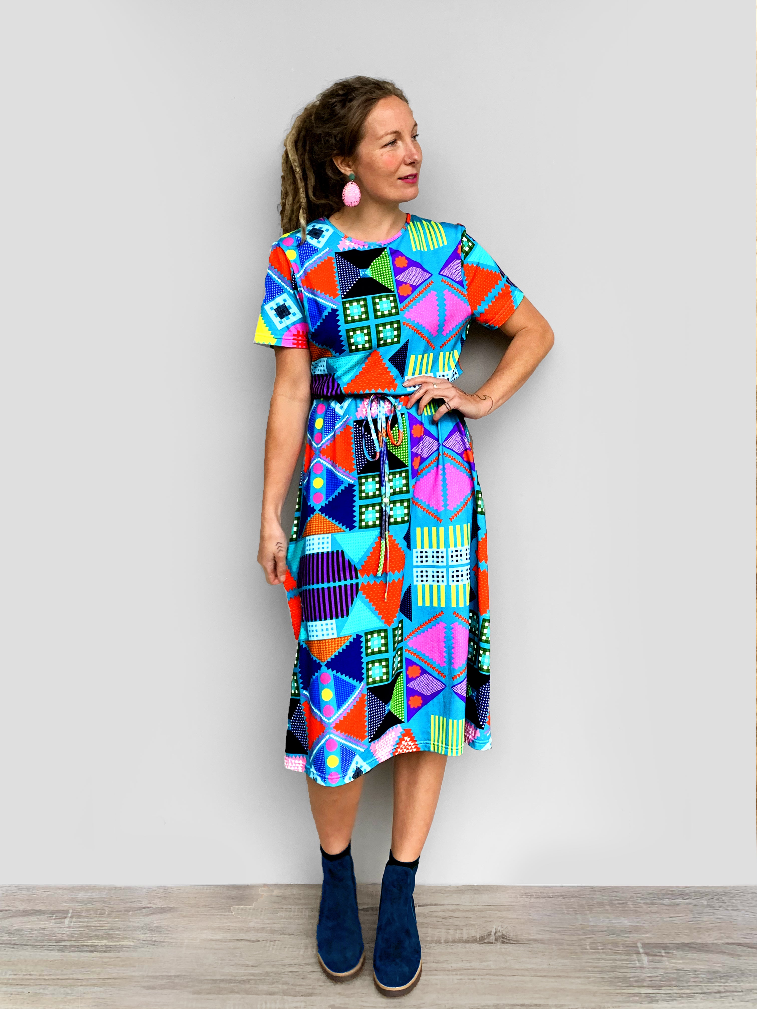 Aqua Play Jersey Draw String Dress Aqua Play Jersey Draw String Dress