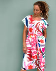 Bright Kooki linen dress with tie (5815296884889)