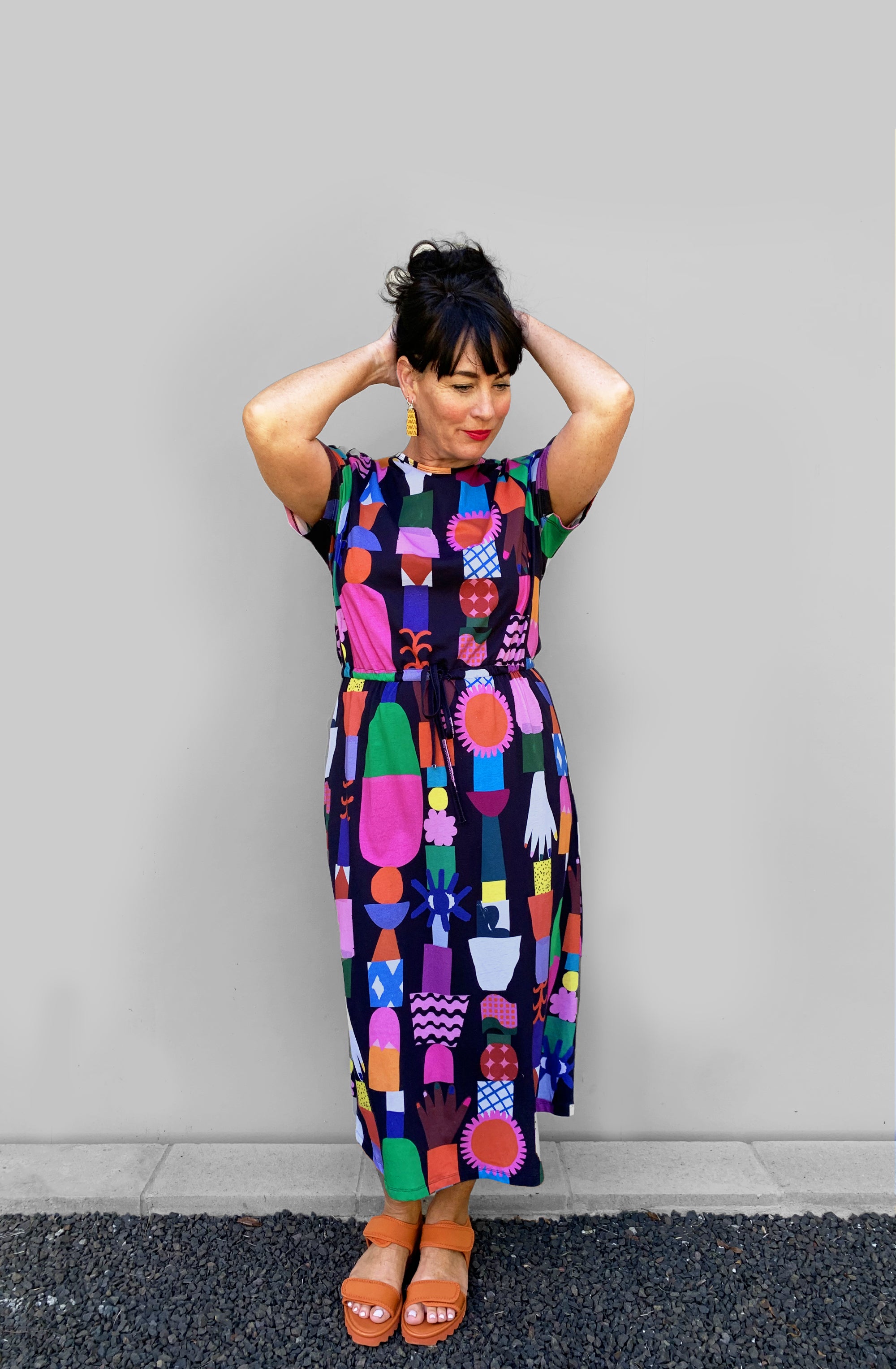 The Bond 100% Organic Jersey Draw String Dress The Bond 100% Organic Jersey Draw String Dress