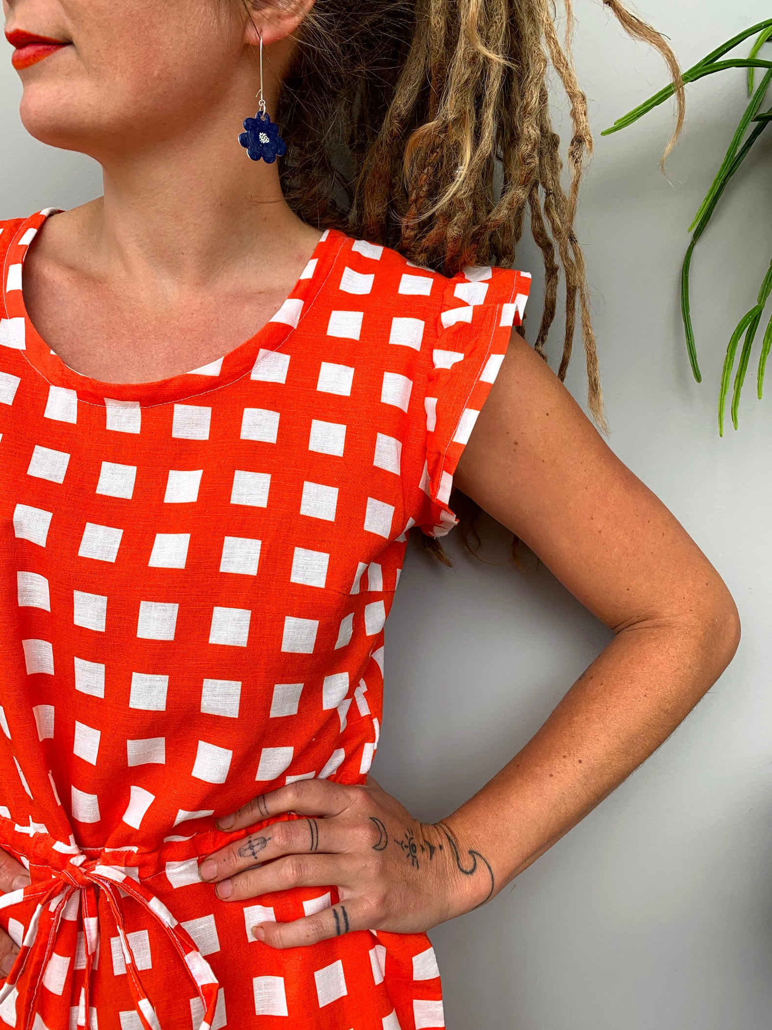 Lumo Check jumpsuit (2 fabric options) seersucker cotton or linen cotton