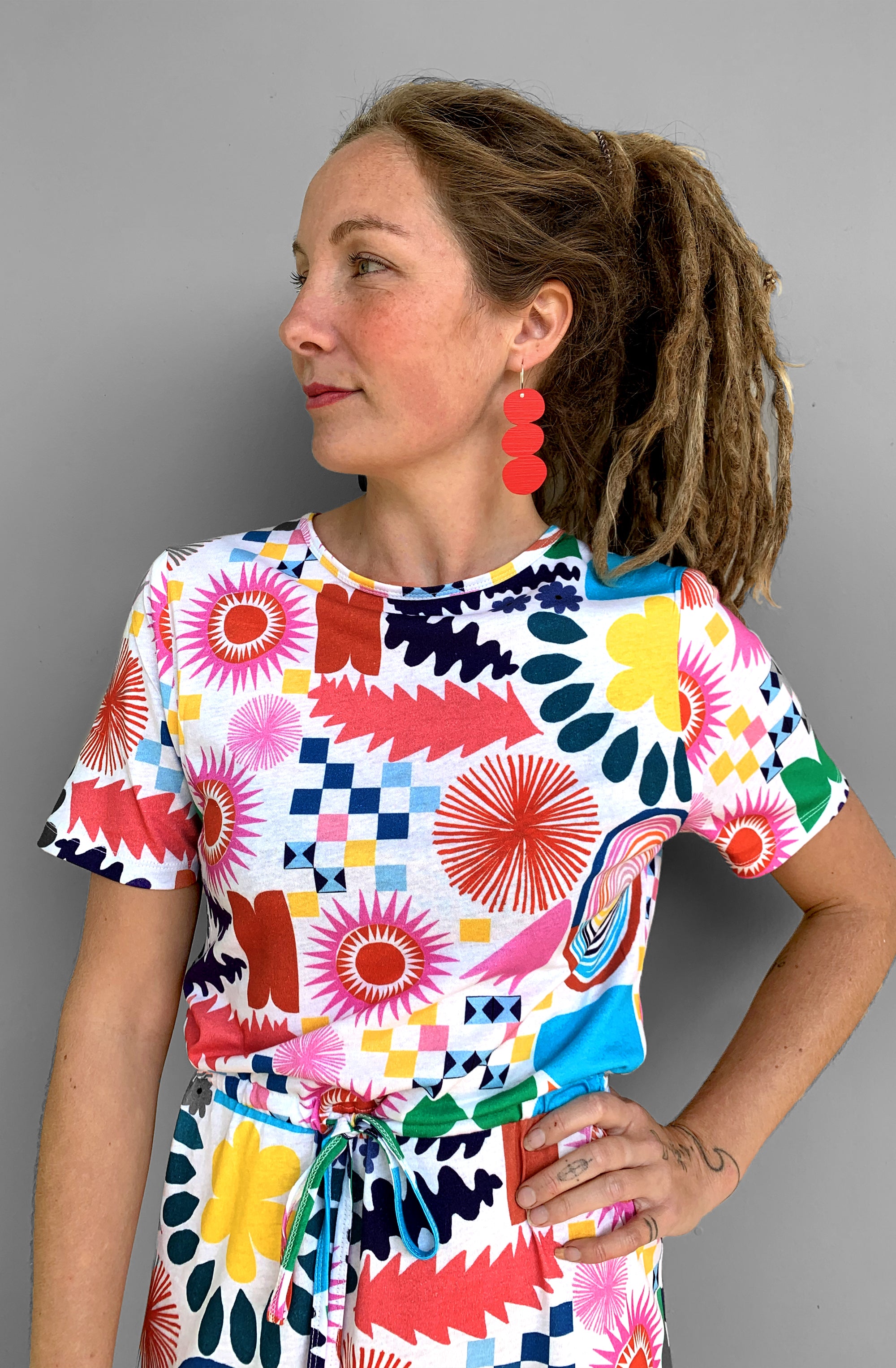 Play 100% organic jersey draw string dress (6842989117593)
