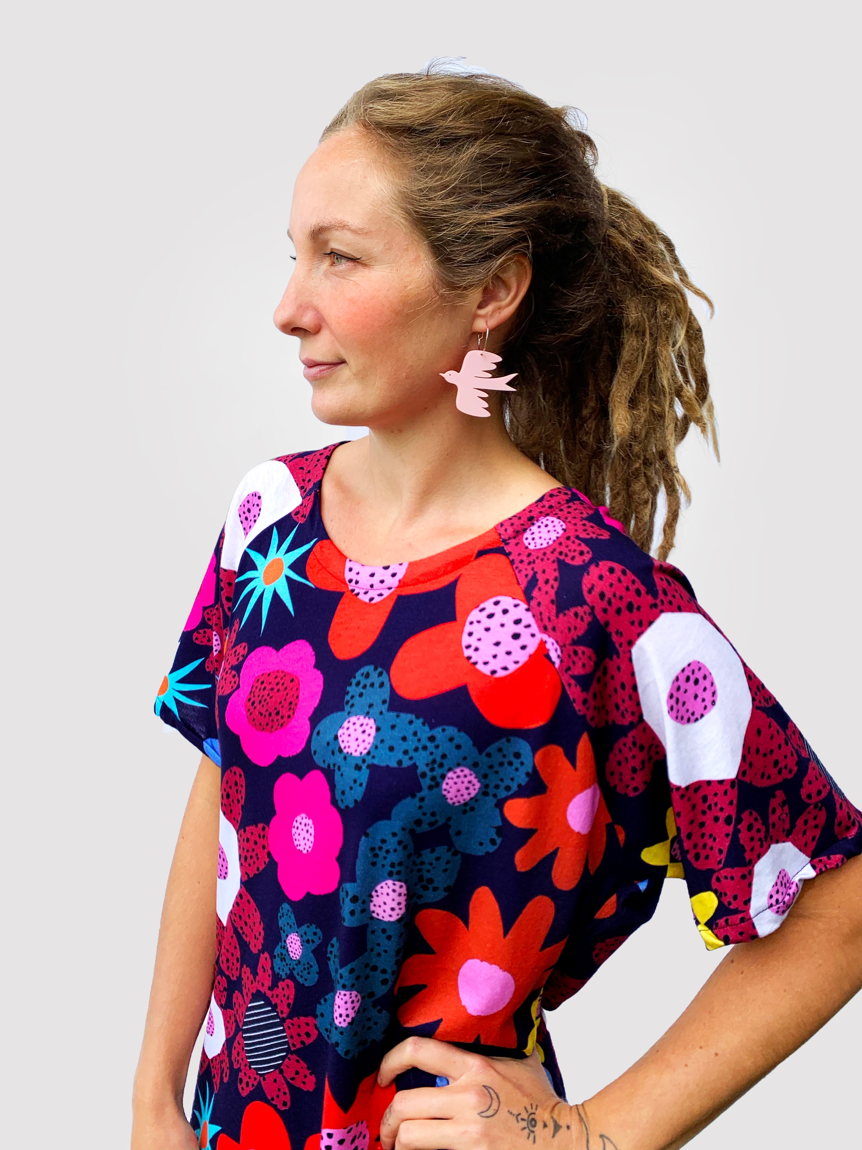 Blink Bloom 100% organic jersey T'dress (4637672046688)