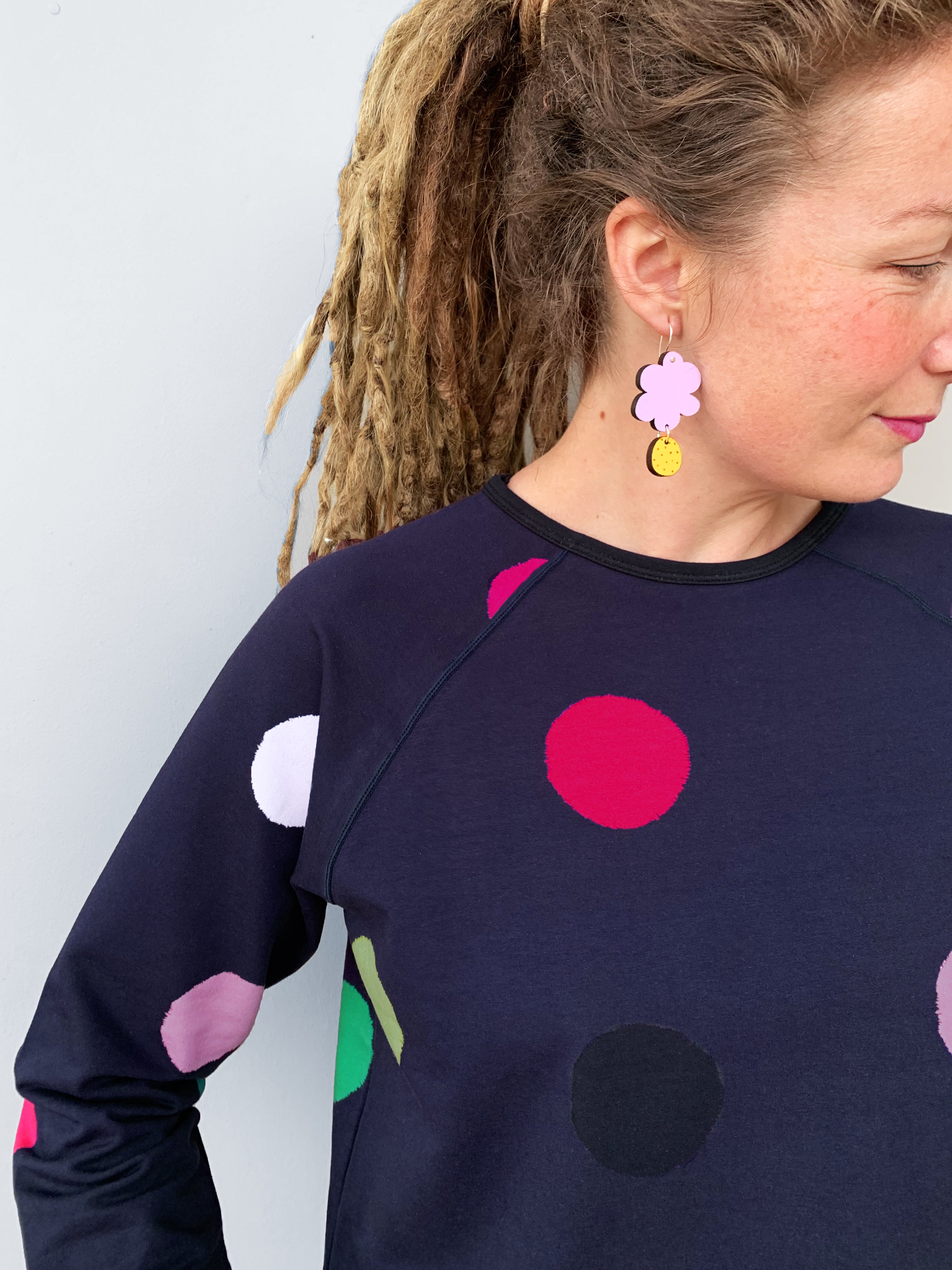 LAST ONES Large Confetti Cotton Fleece Jumper