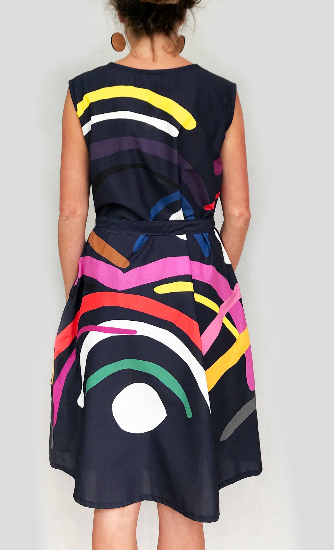 Doops Loops OPTION Linen OR COTTON dress with tie (1500860776544)