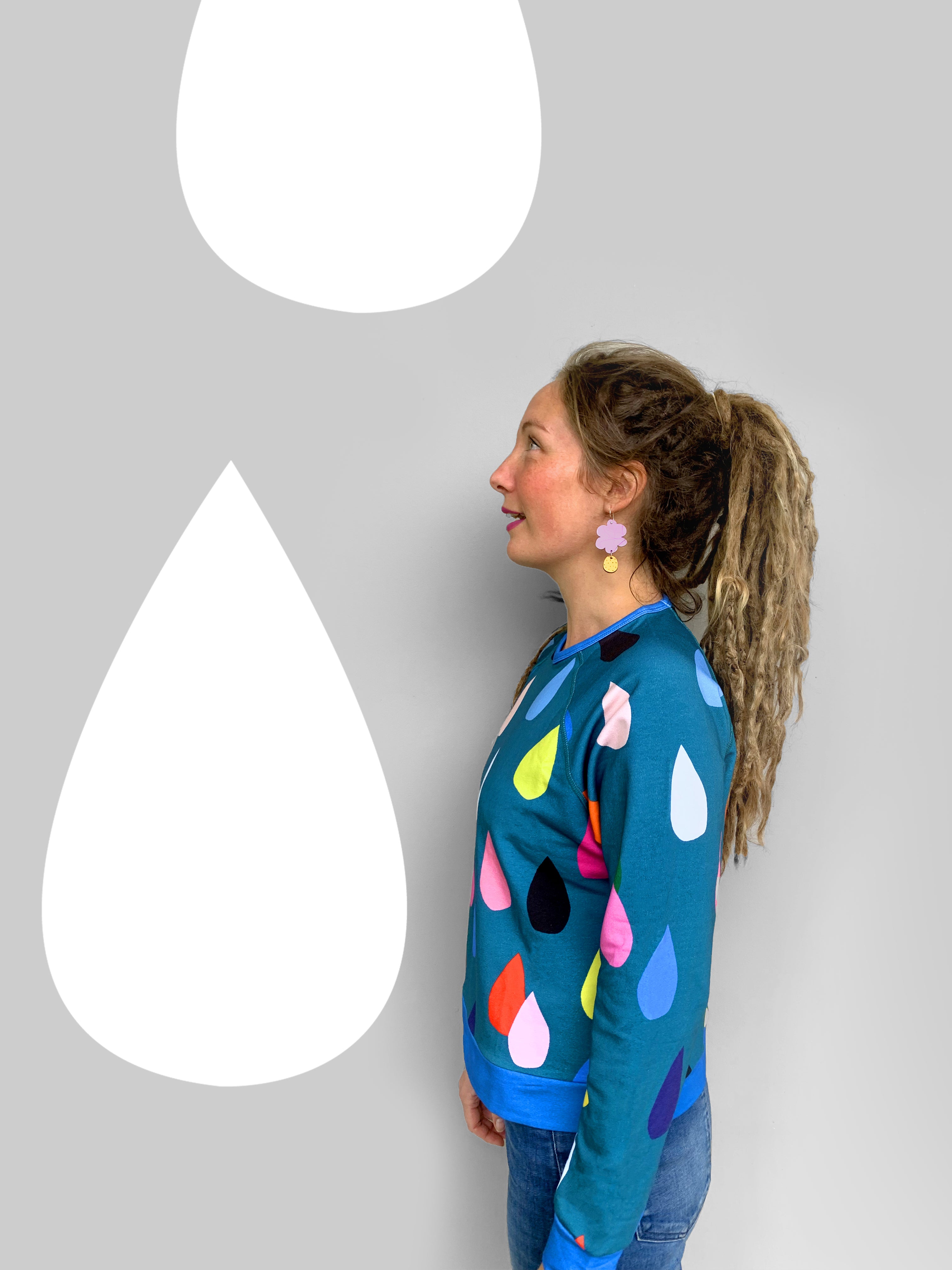 LAST ONES Bright Drops Jumper (TEAL)