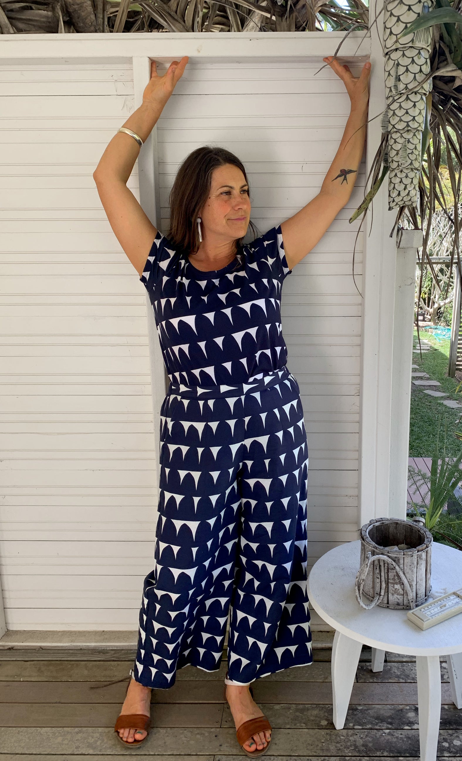 Waterhole Ripples 100% linen cotton pant's (4113953816672)