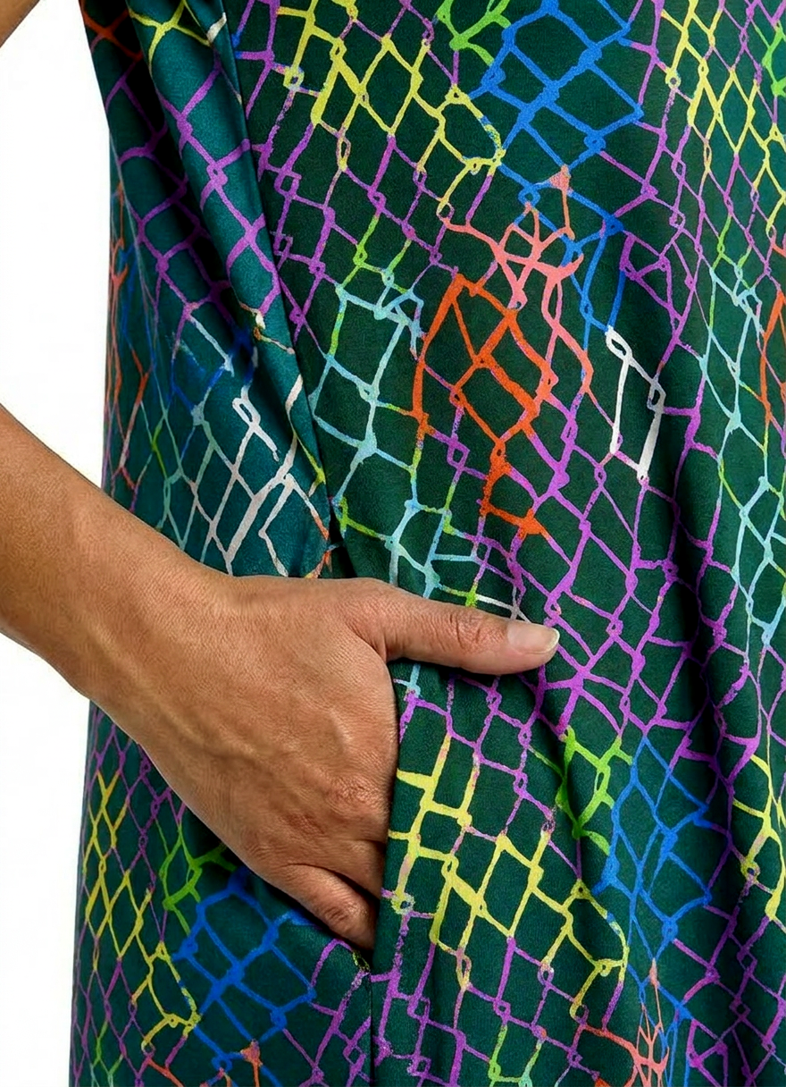 Neon Knit Jersey Dress