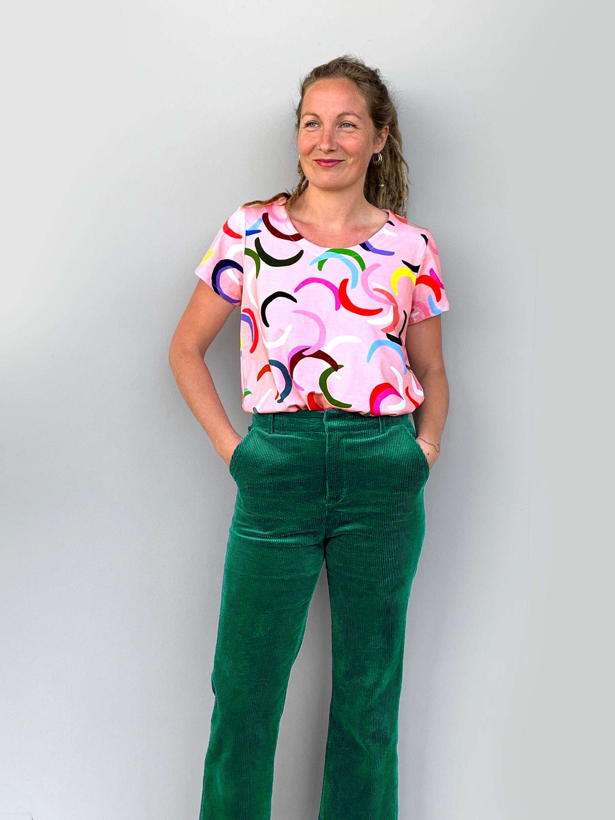 (LAST ONE) Colour Petals (peach) jersey Tshirt SMALL MARKS