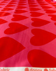 Red Hearts JERSEY  (CUT PIECE 60CM )