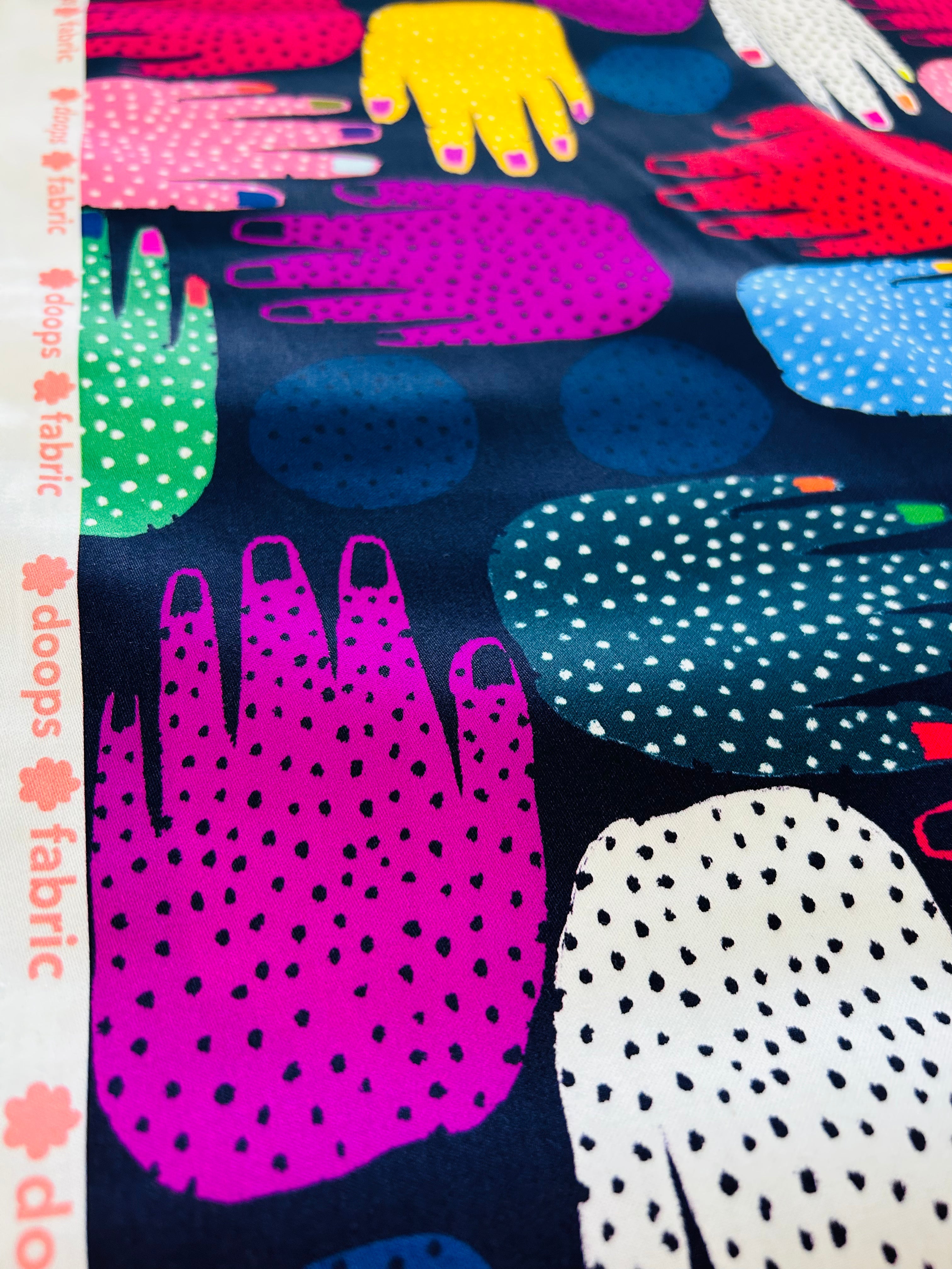 Hands Power cotton (CUT PIECE 90CM $9)