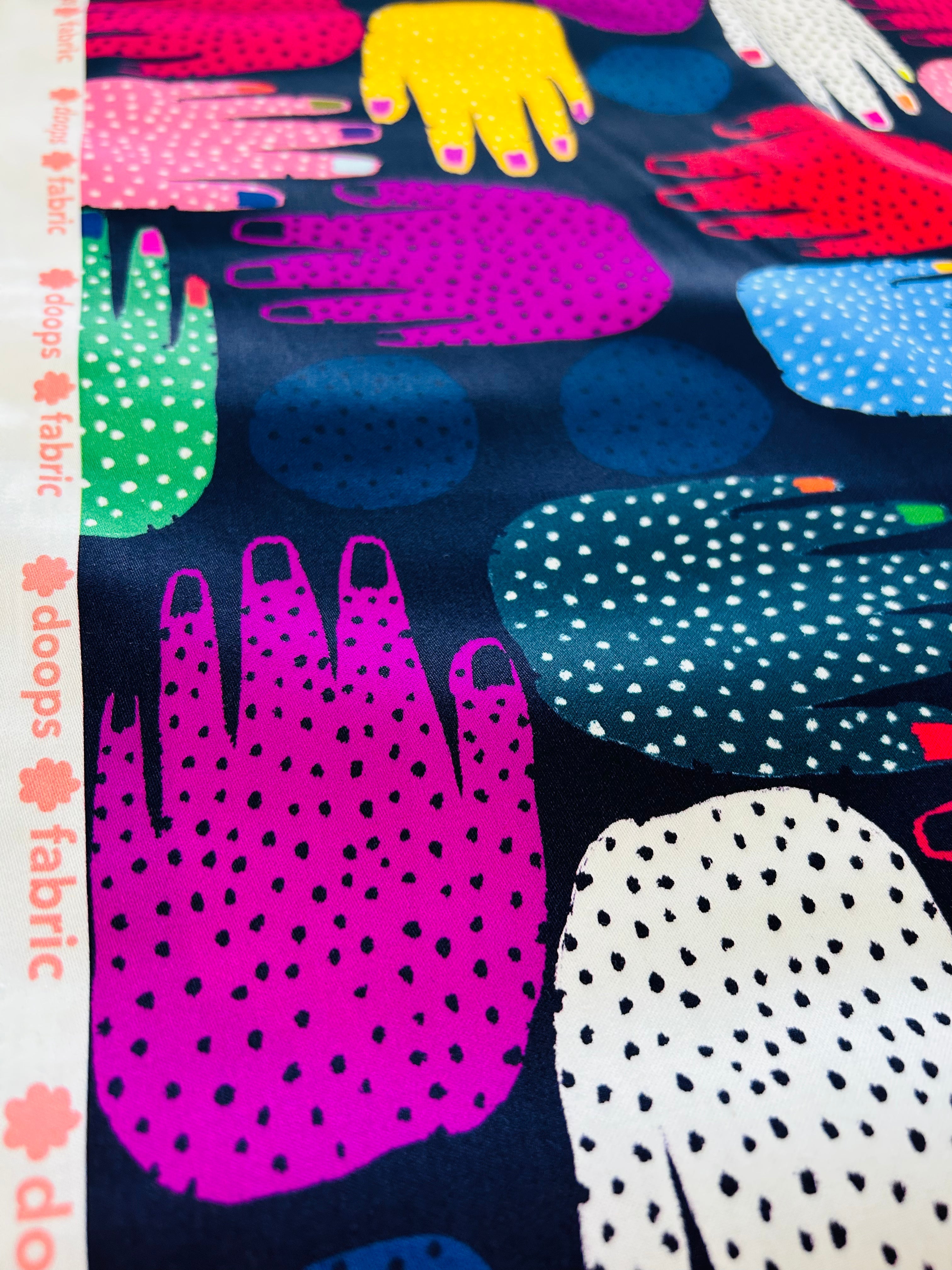 Hands Power cotton (CUT PIECE 90CM $9)