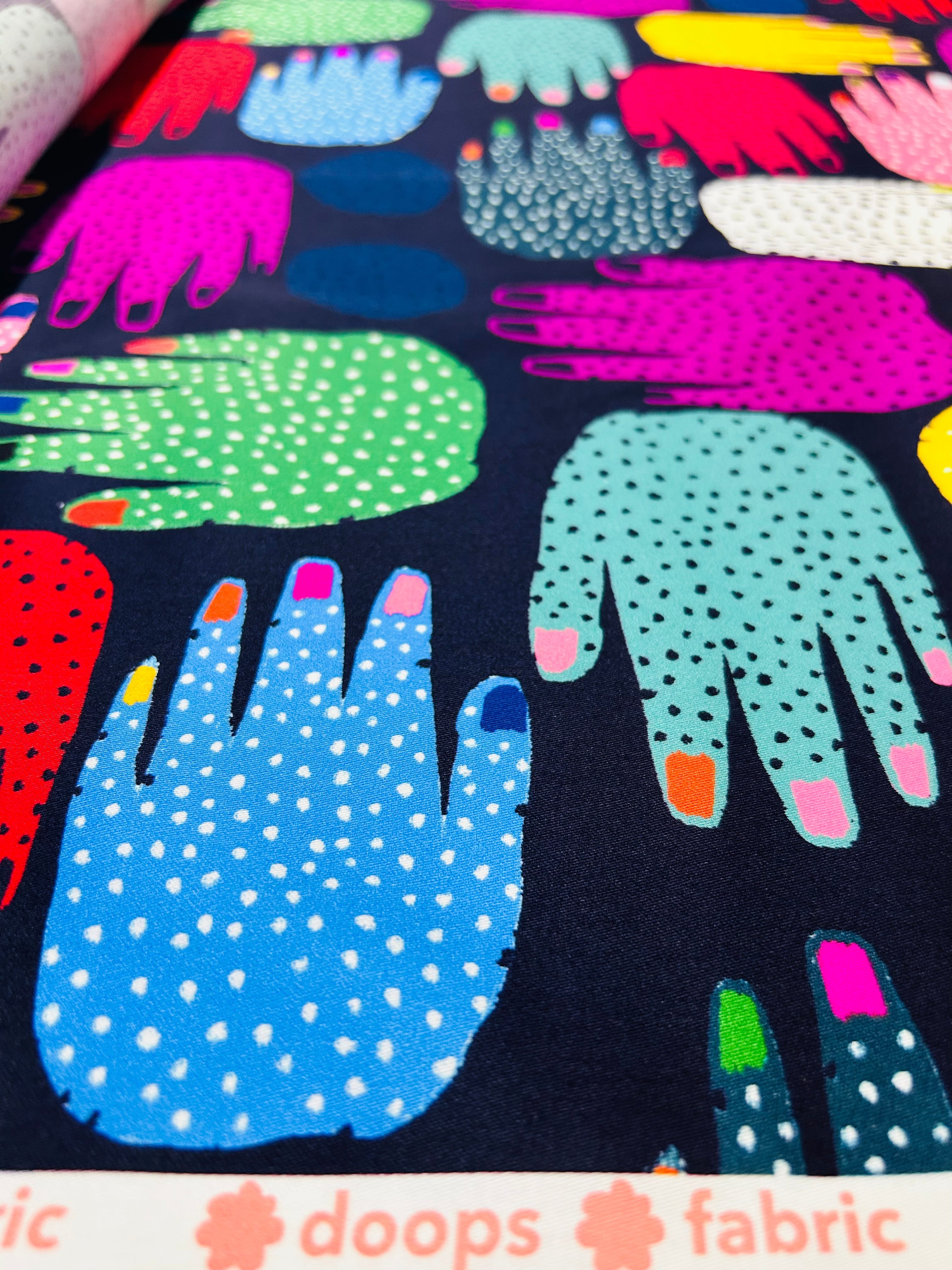 Hands Power cotton (CUT PIECE 90CM $9)