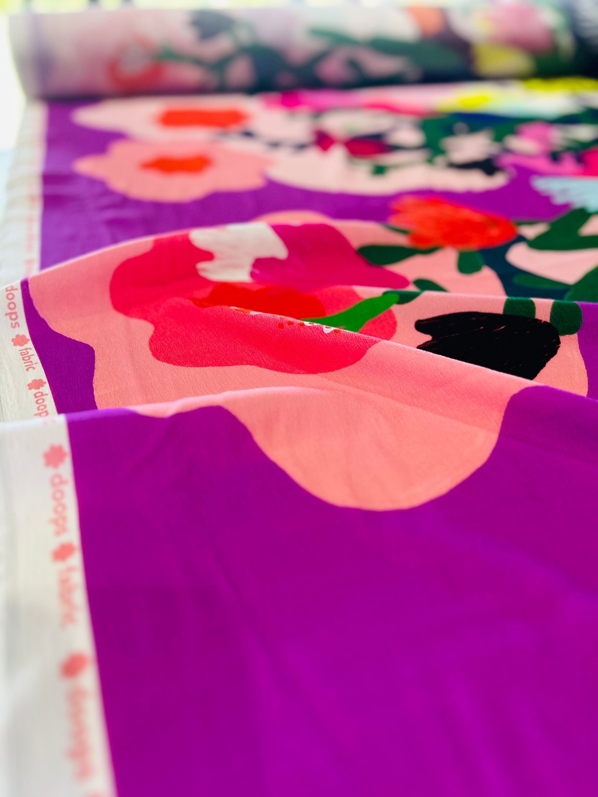 Mor Mor&#39;s Garden viscose crepe (CUT PIECE 2.2M $35)