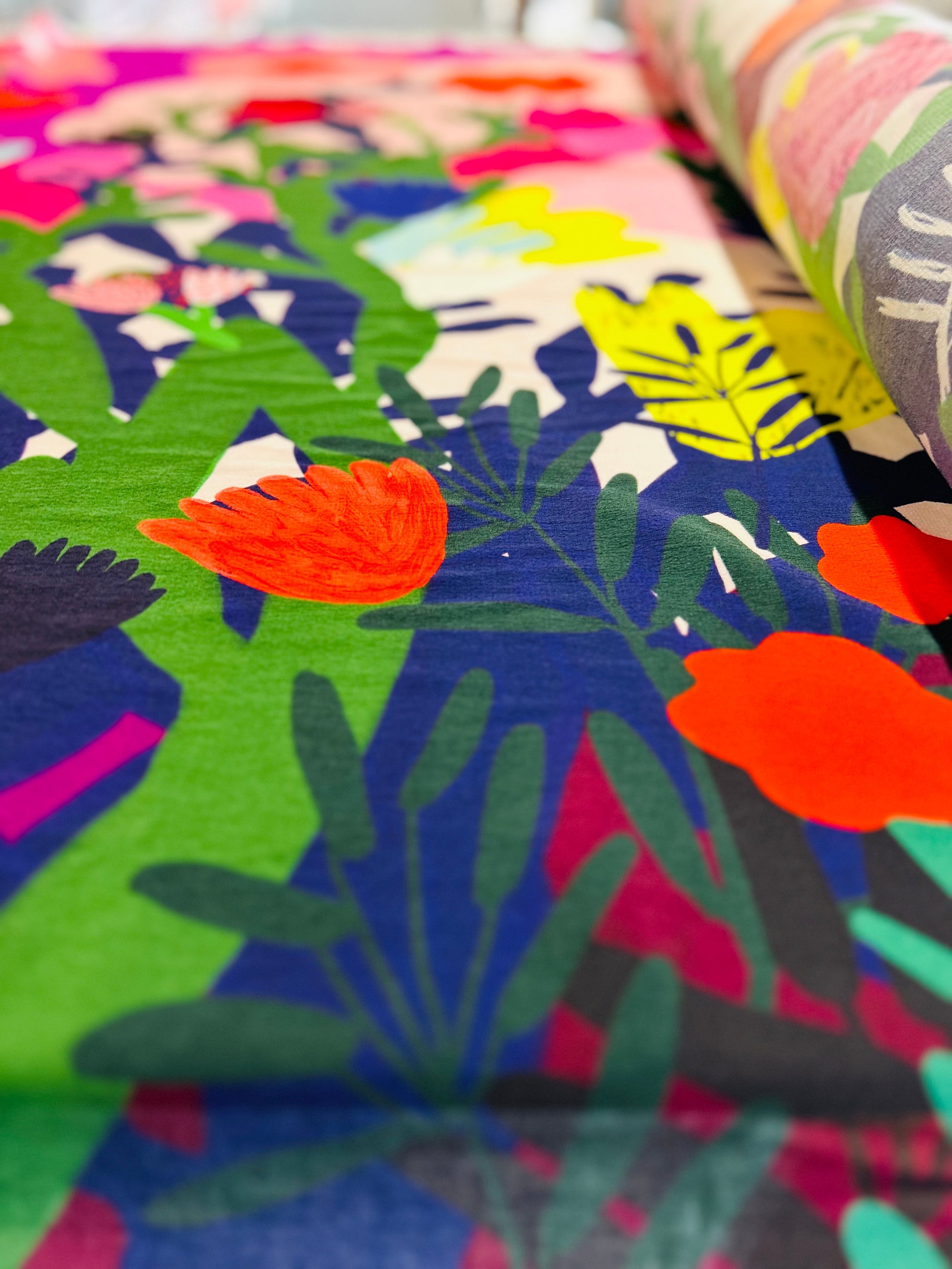 Mor Mor&#39;s Garden viscose crepe (CUT PIECE 80CM $10)