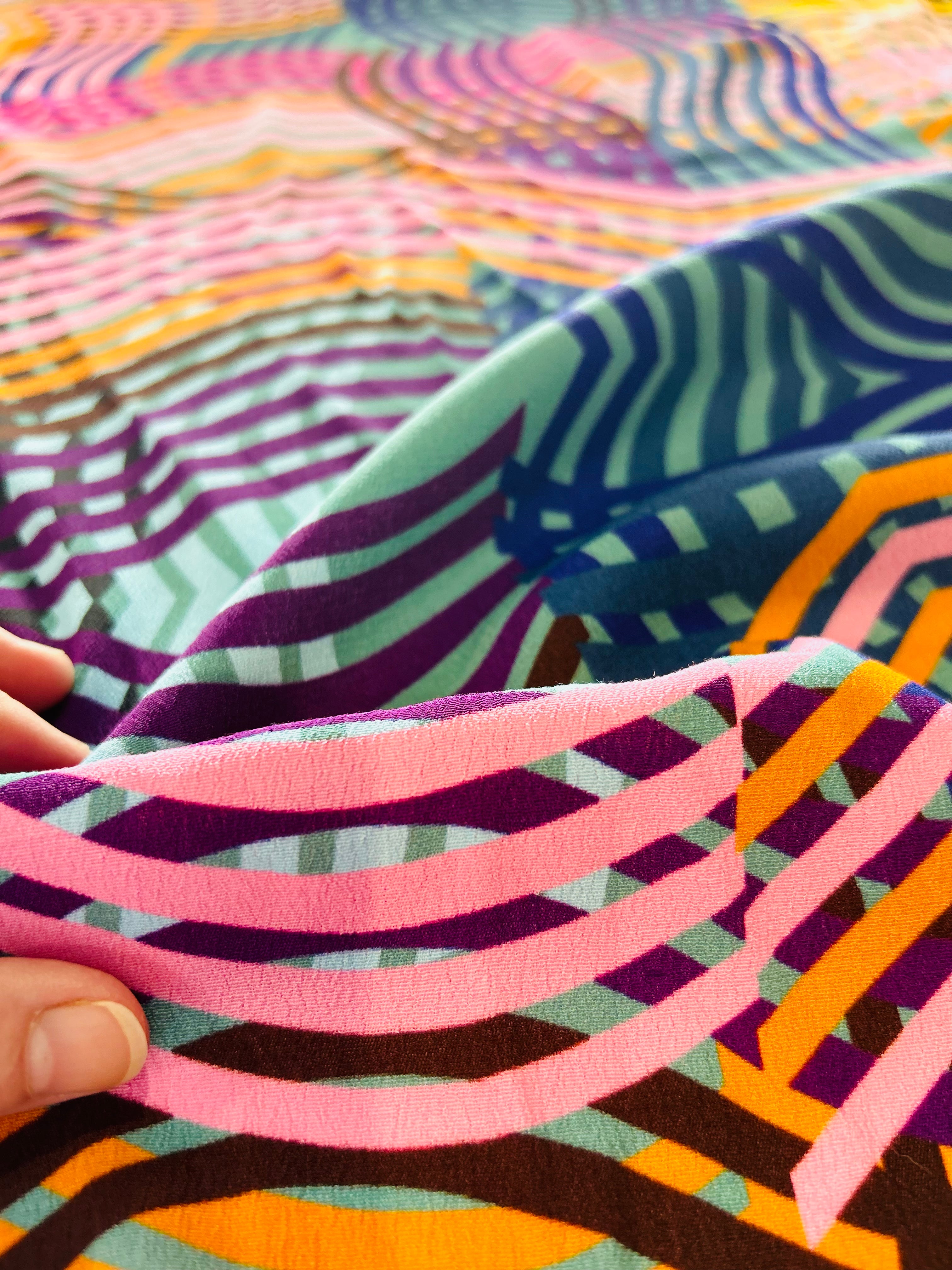 Ripples viscose crepe