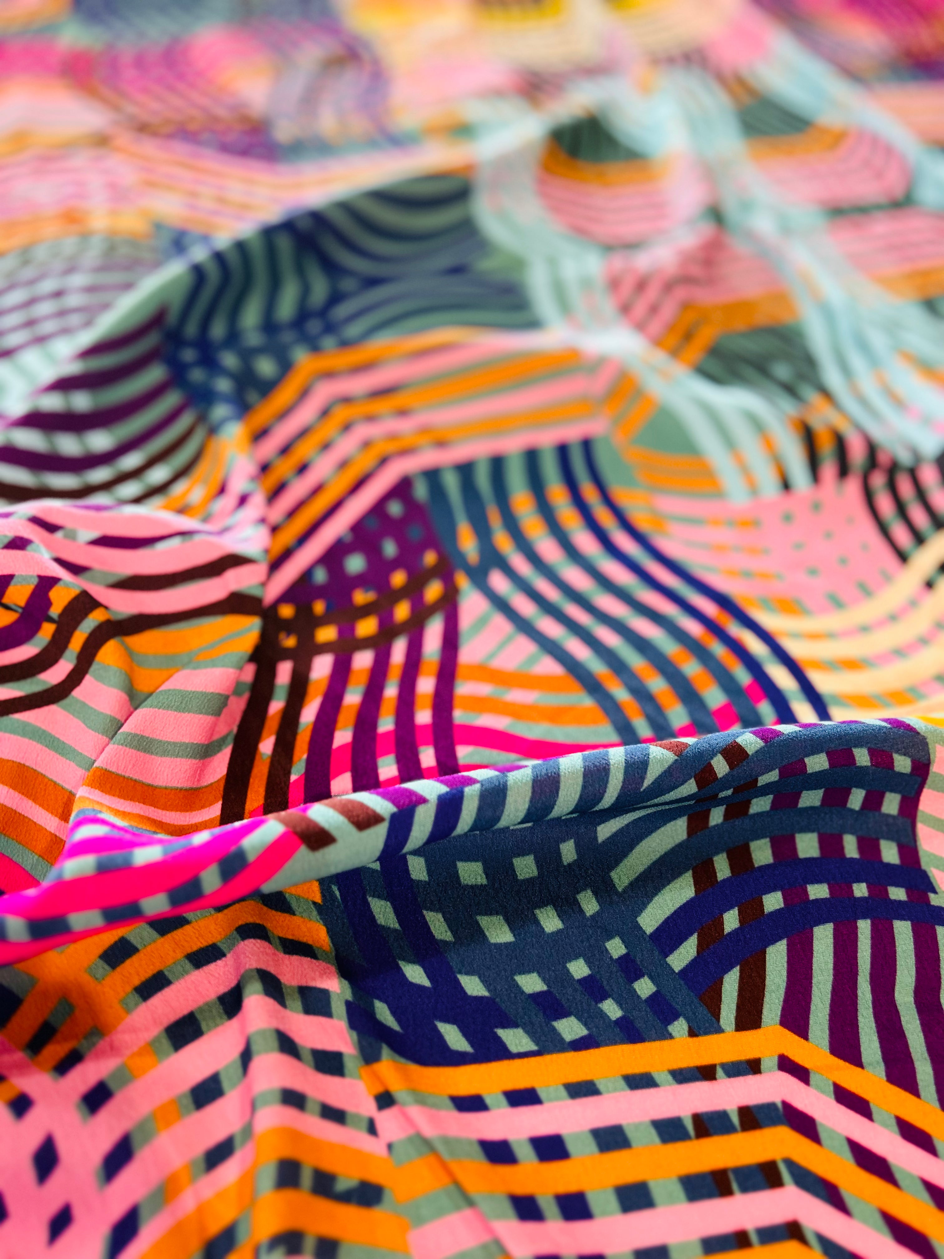 Ripples viscose crepe