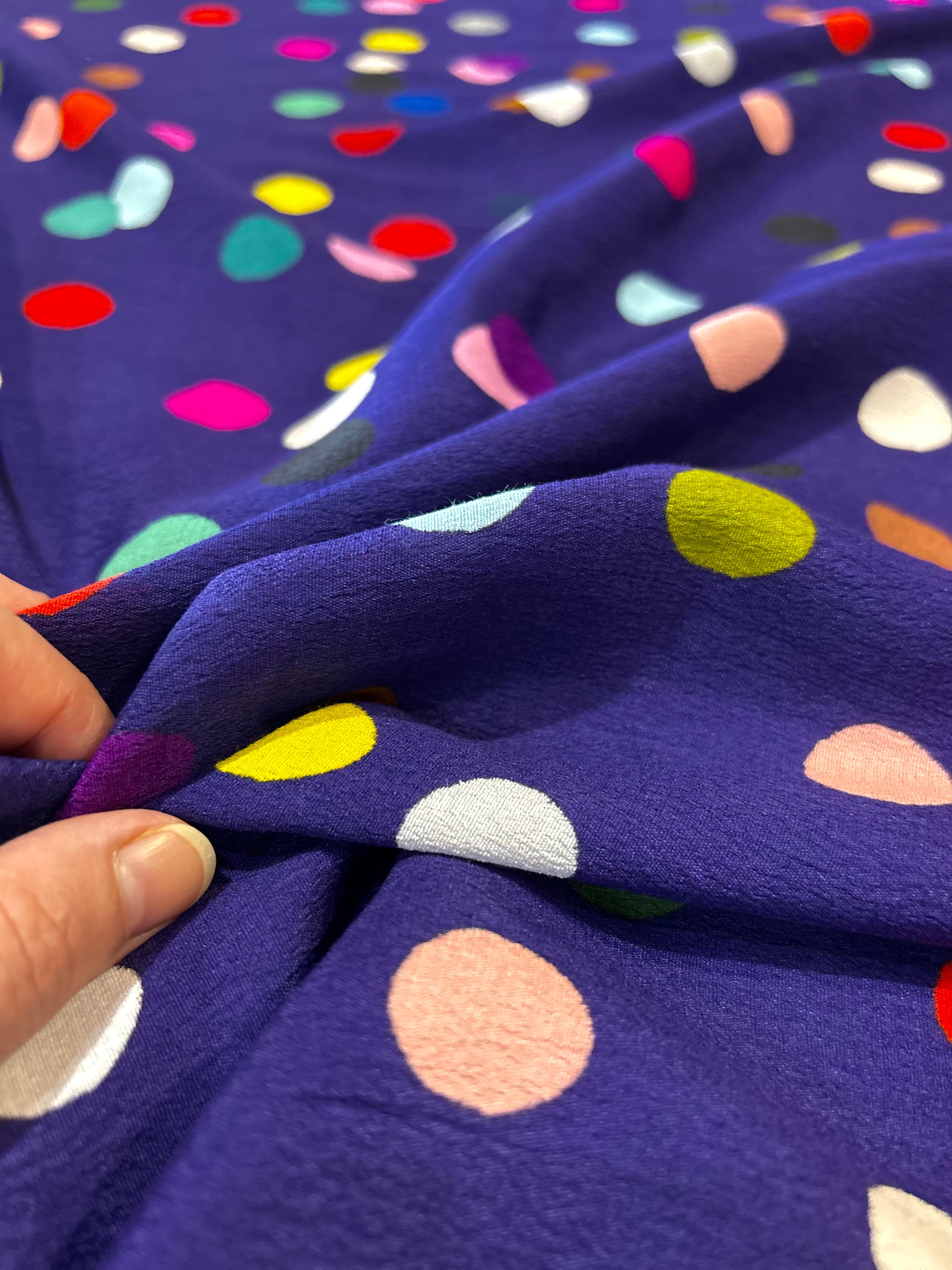 Confetti viscose crepe (CUT PIECE 60CM $5)