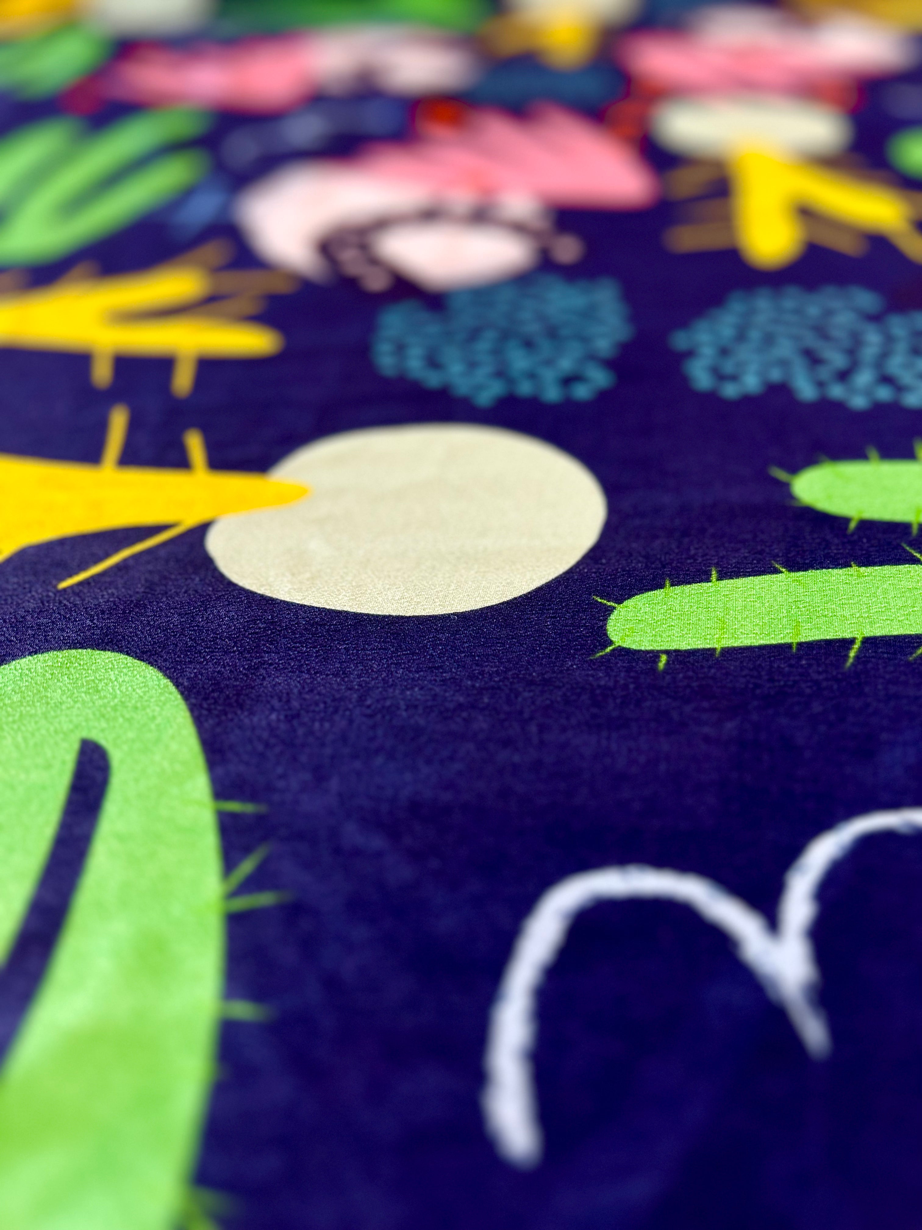 Cowgirl Cactus viscose crepe