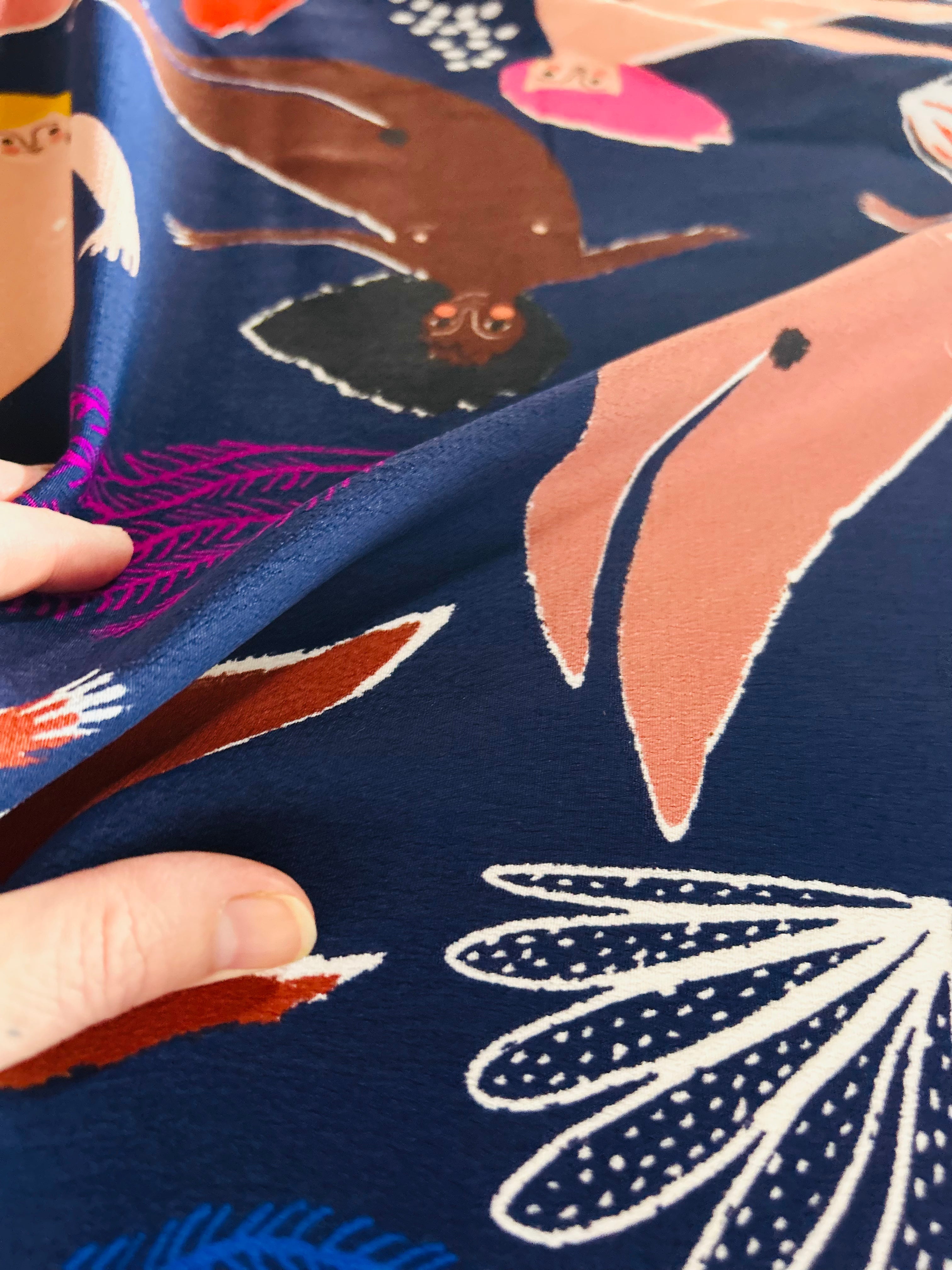 Bathing Seaweed Ladies viscose crepe (CUT PIECE 2.3M $30)