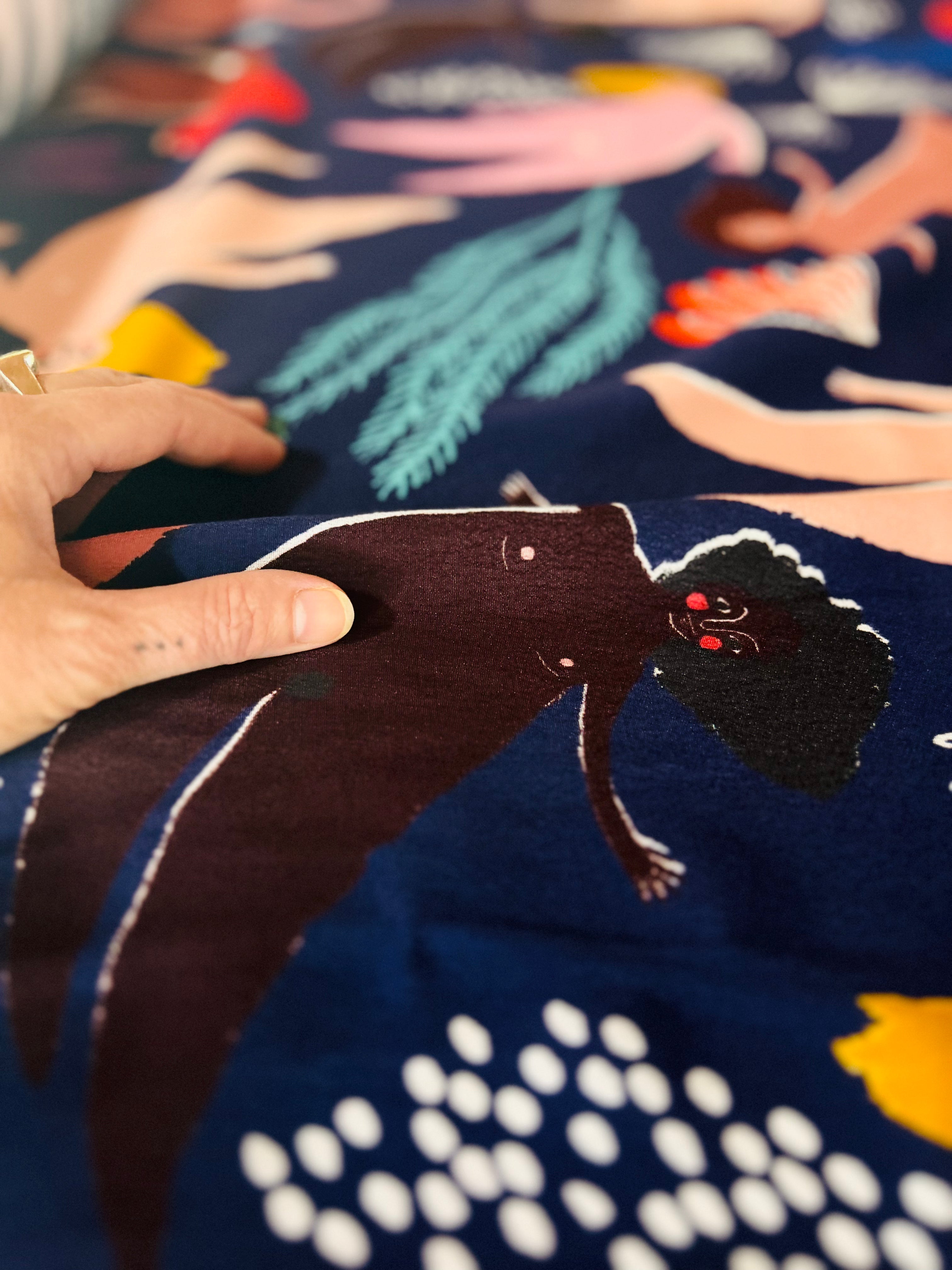 Bathing Seaweed Ladies viscose crepe (CUT PIECE 2.3M $30)