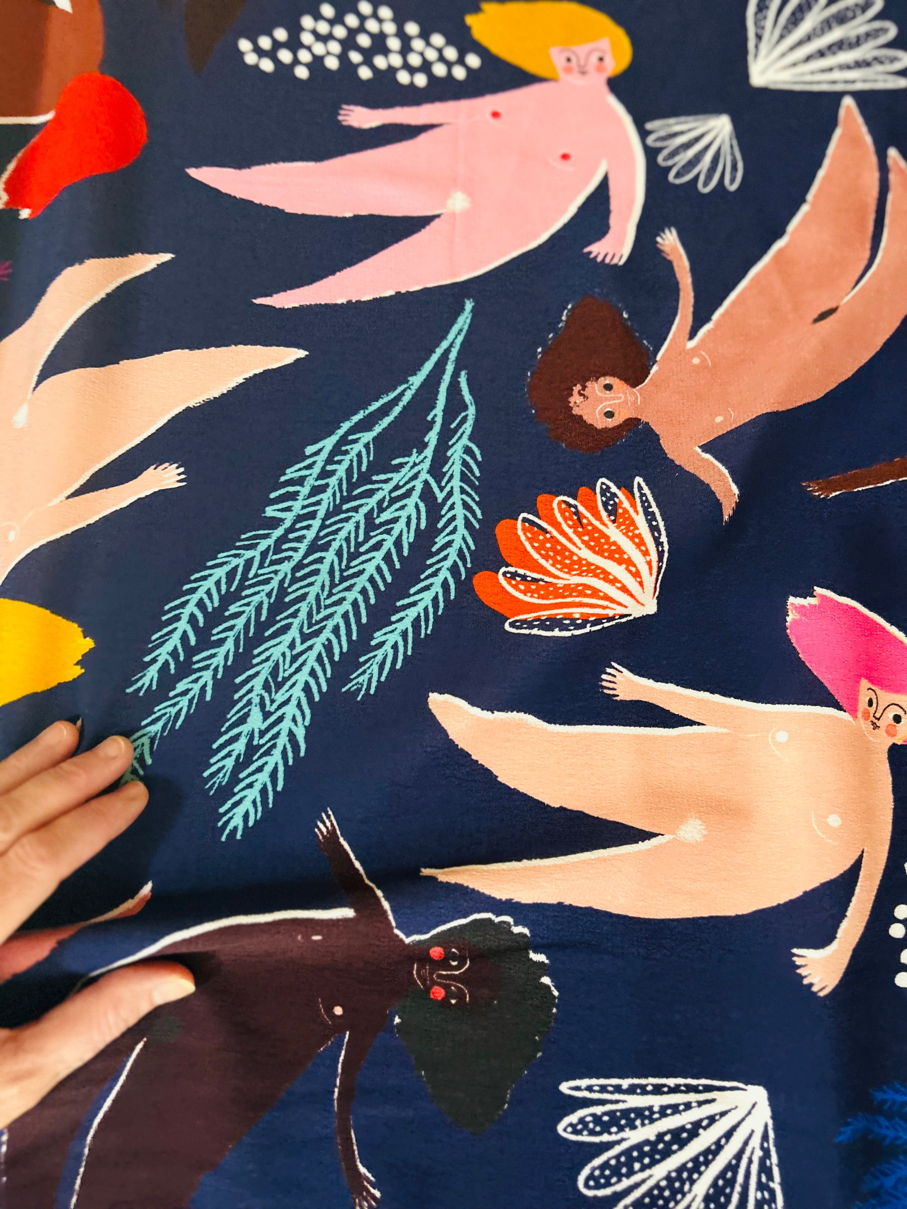 Bathing Seaweed Ladies viscose crepe (CUT PIECE 2.3M $30)