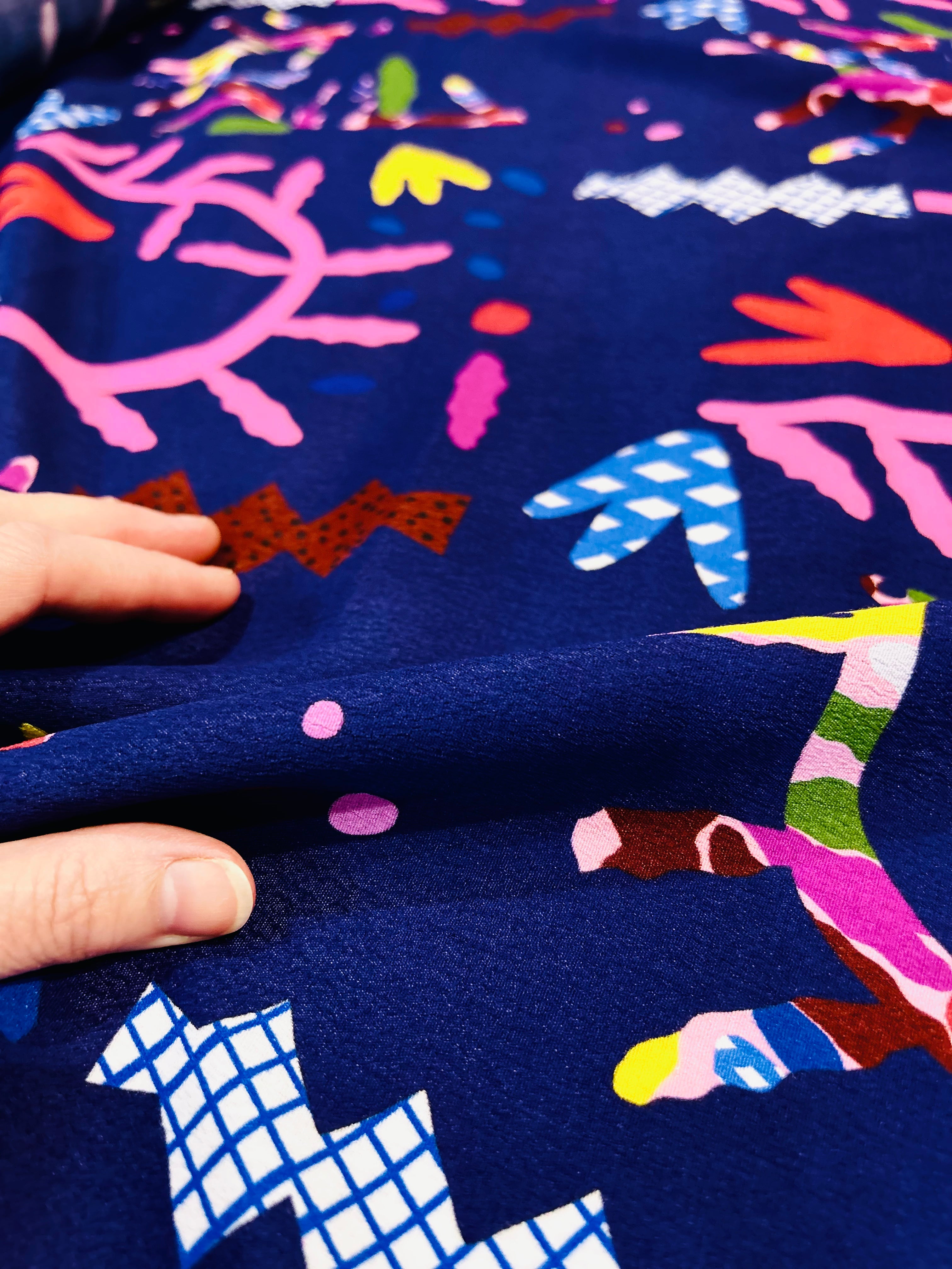 Jardiniere viscose crepe (CUT PIECE 2M $30)