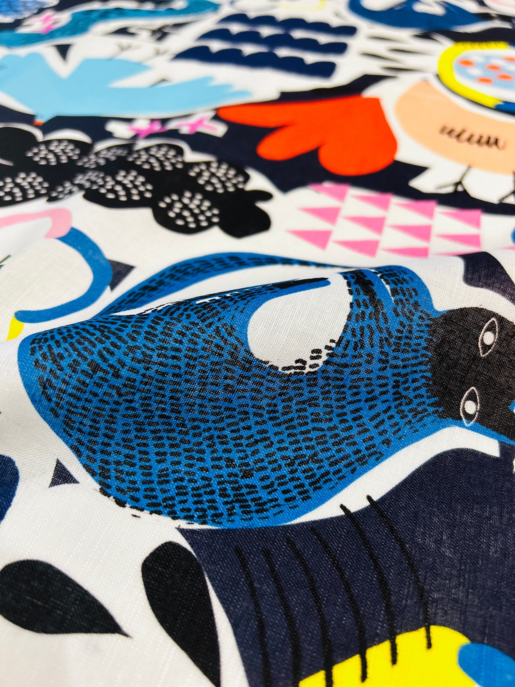 Doops &amp; Loops cotton linen (CUT PIECE 1M $12)