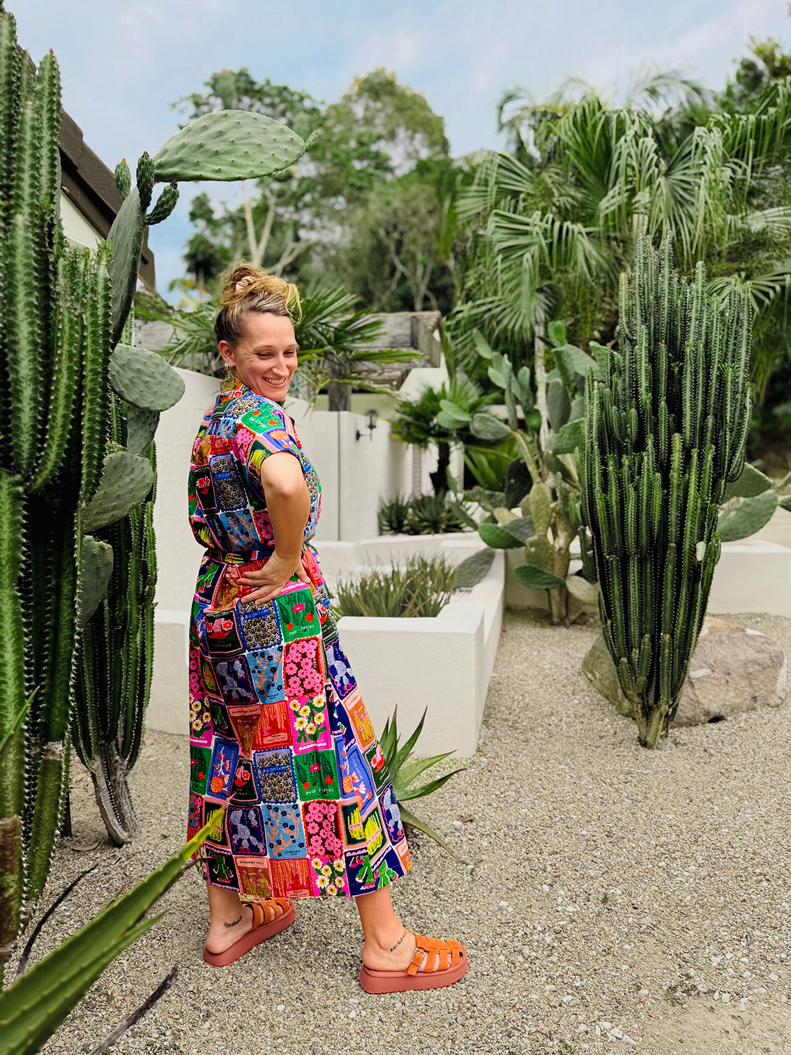 Succulent Love cotton seersucker dress