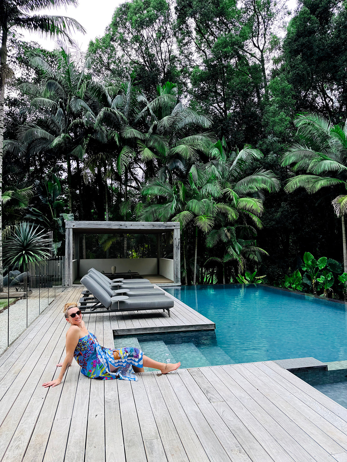 Day Bloom 95% cotton 5% Silk Scarf/Sarong