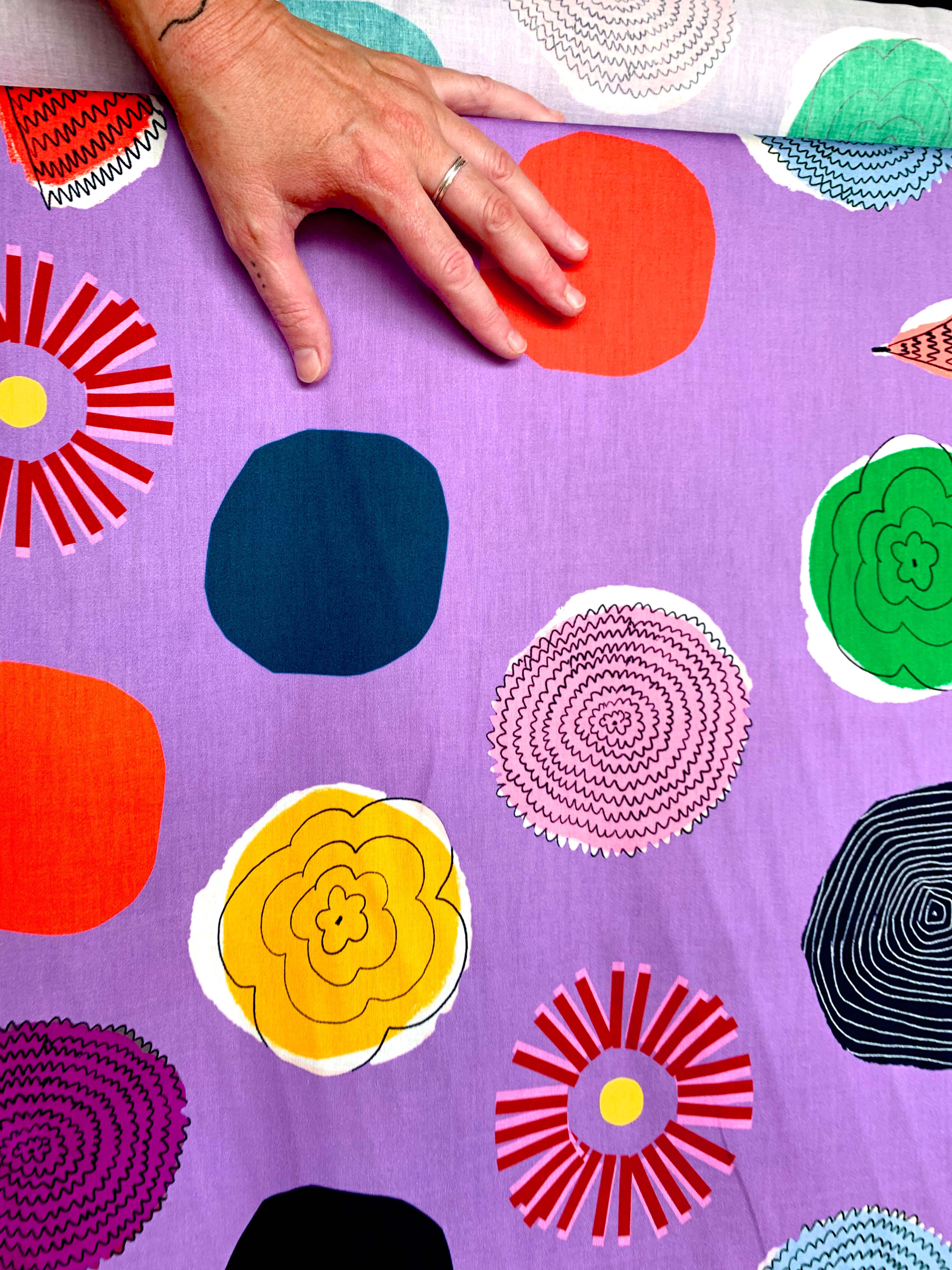 Umbrella Fun denim (cut piece 50cm) large scale