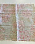 LAST ONE!  Pink spots Linen Cushion cover (screen printed) original Doops piece
