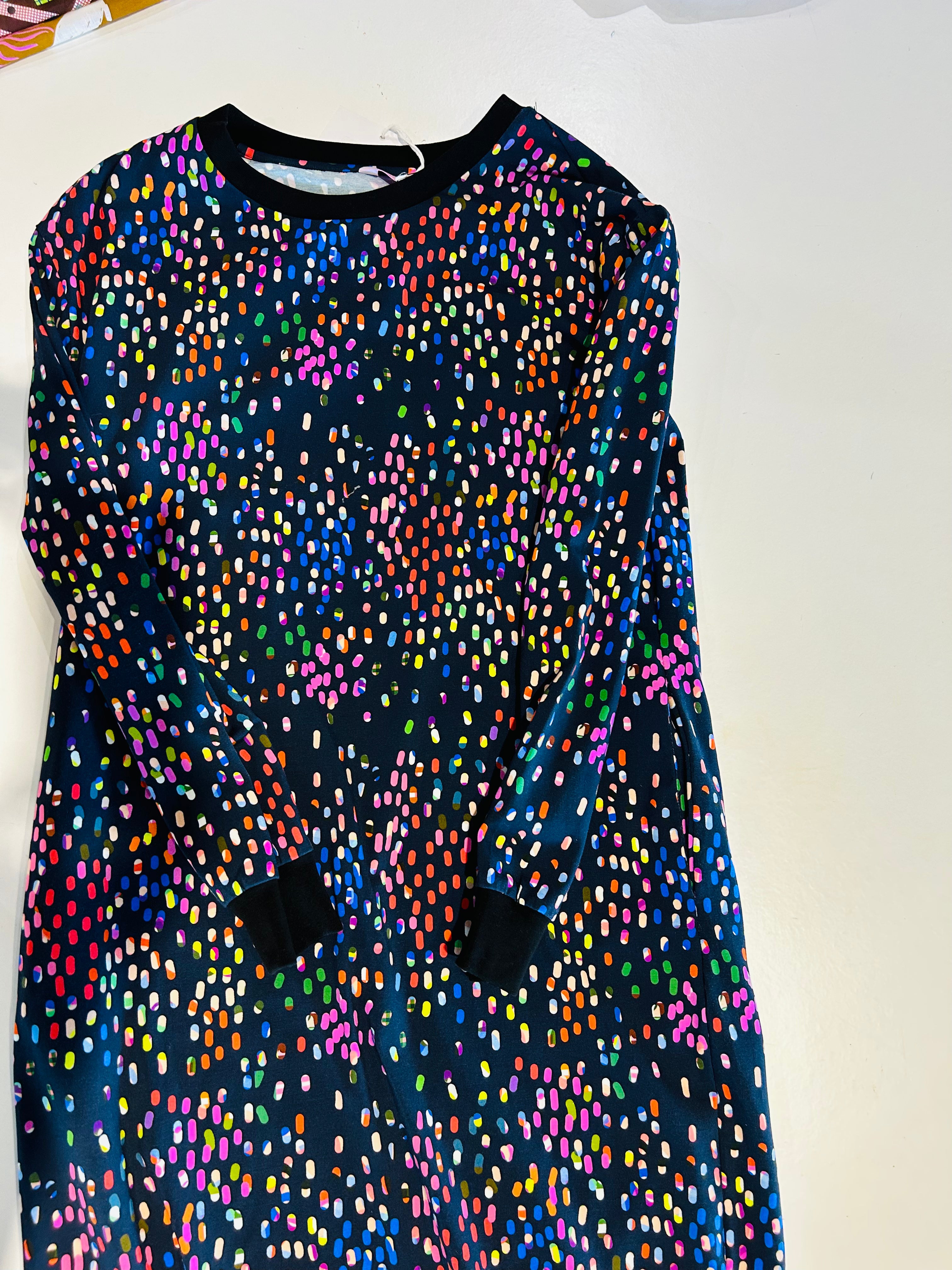 Paint Play Jersey Dress (SAMPLE XS-S) NO TIE SMALLER PRINT