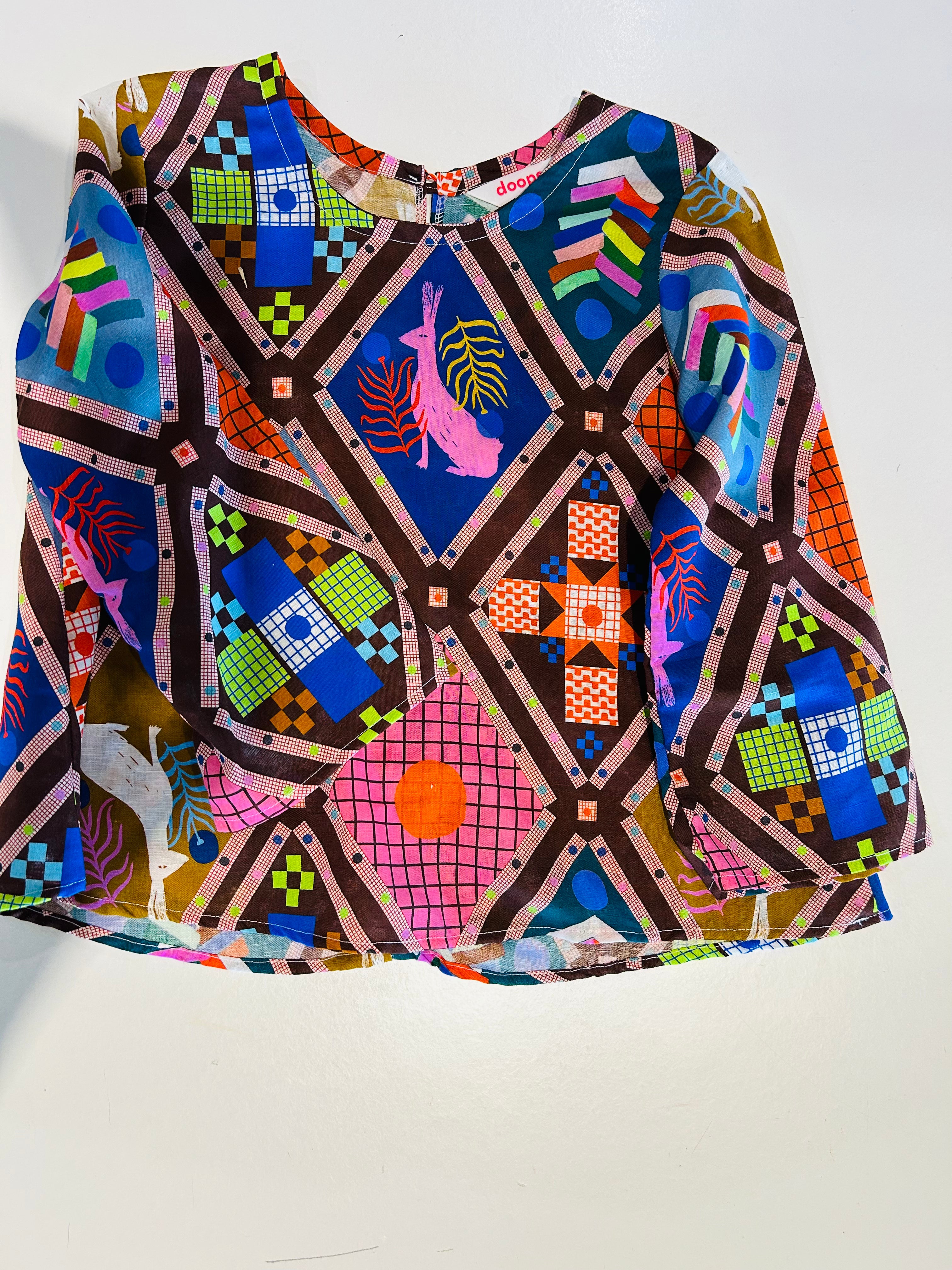 Bunny's Patchwork Cotton Linen Top (SAMPLES)