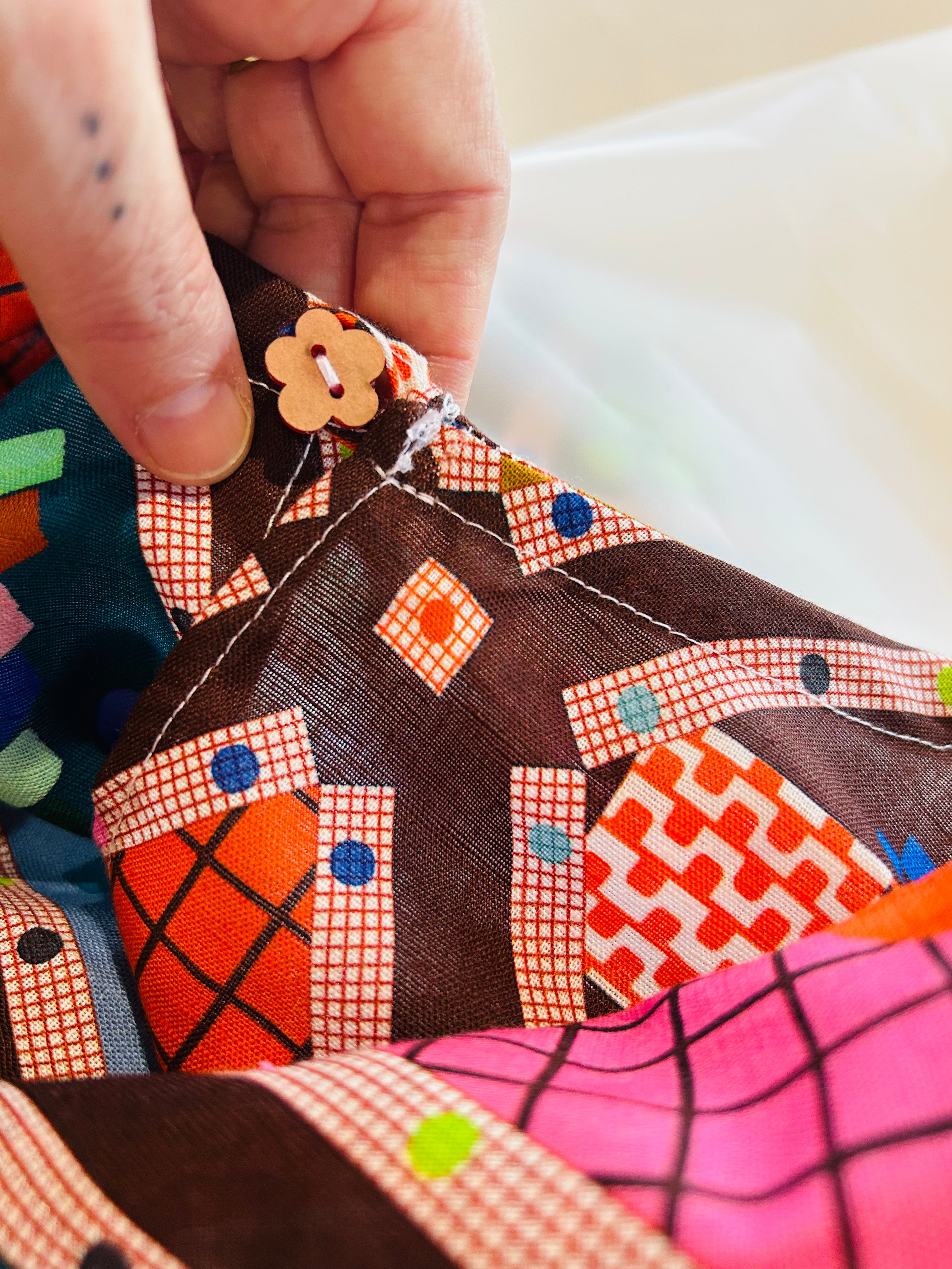 Bunny's Patchwork Cotton Linen Top (SAMPLES)