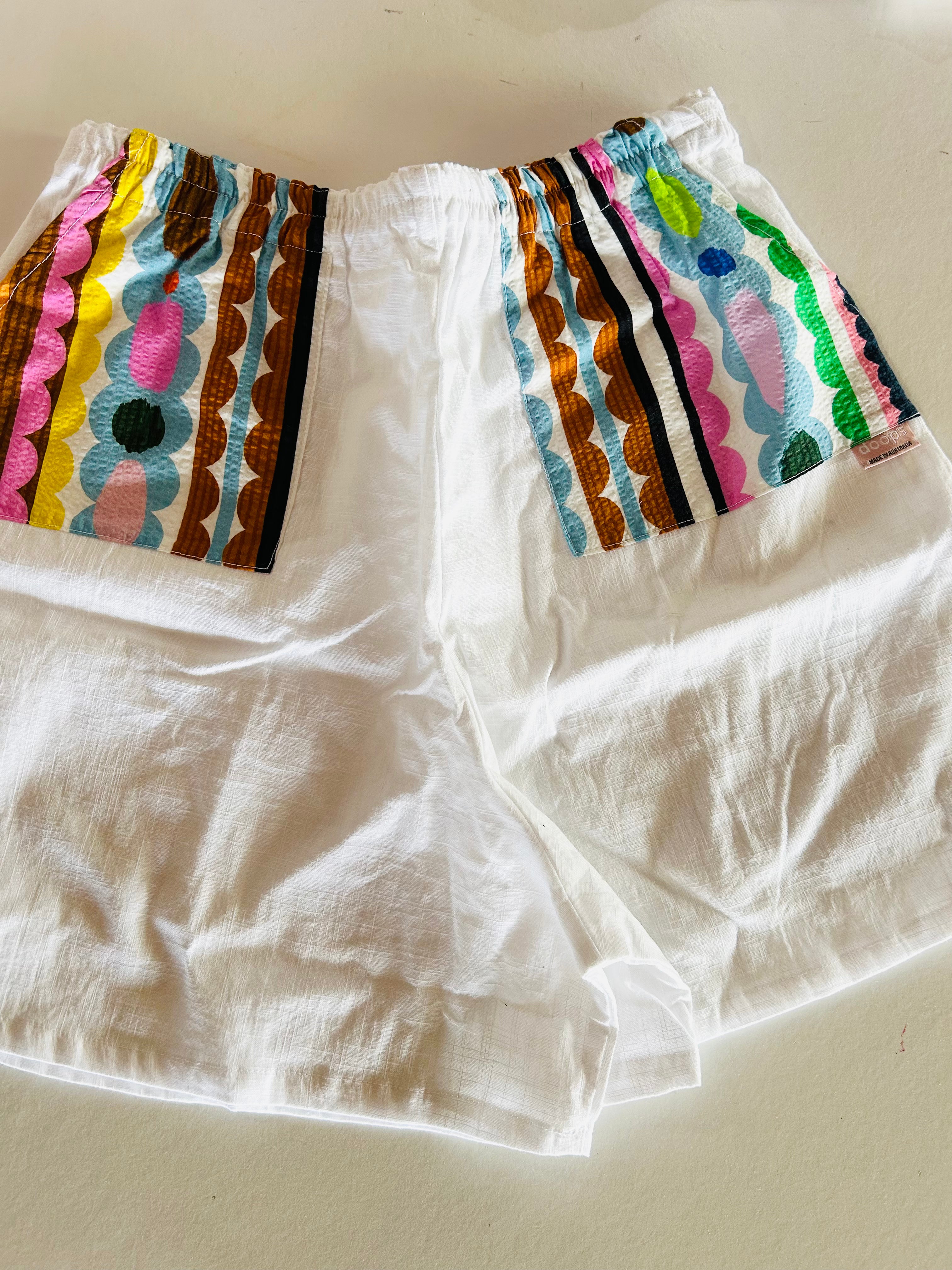 Colour Bomb cotton linen shorts/sample S