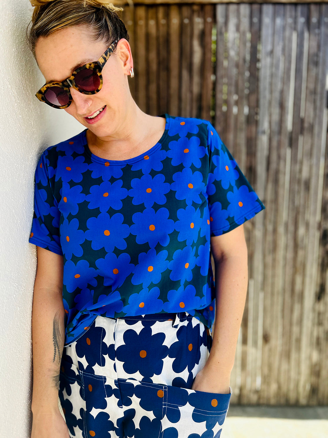 Corn Flower Jersey Top