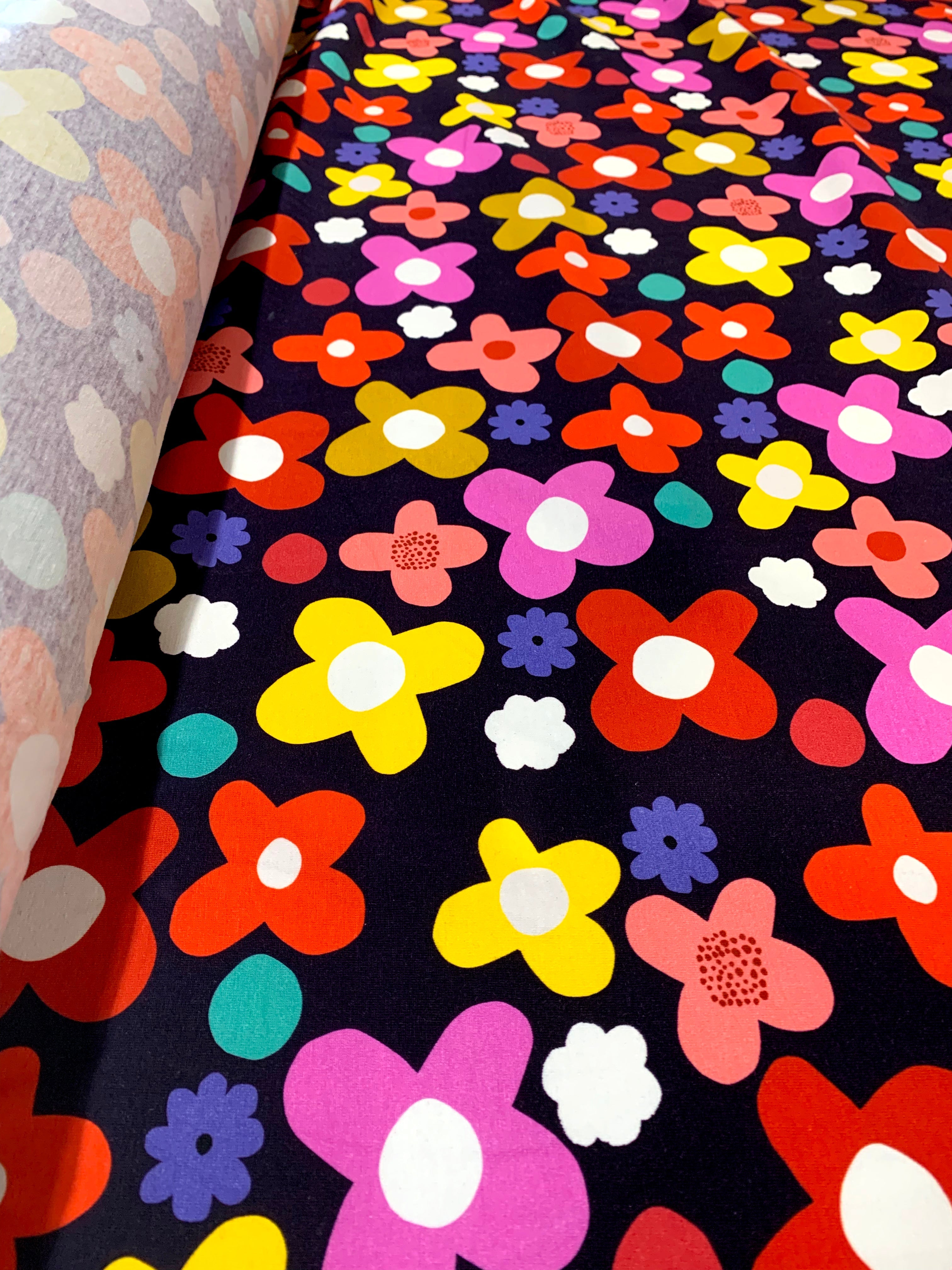 Daisy Pop Cotton Jersey (CUT PIECE 1.2M $12)