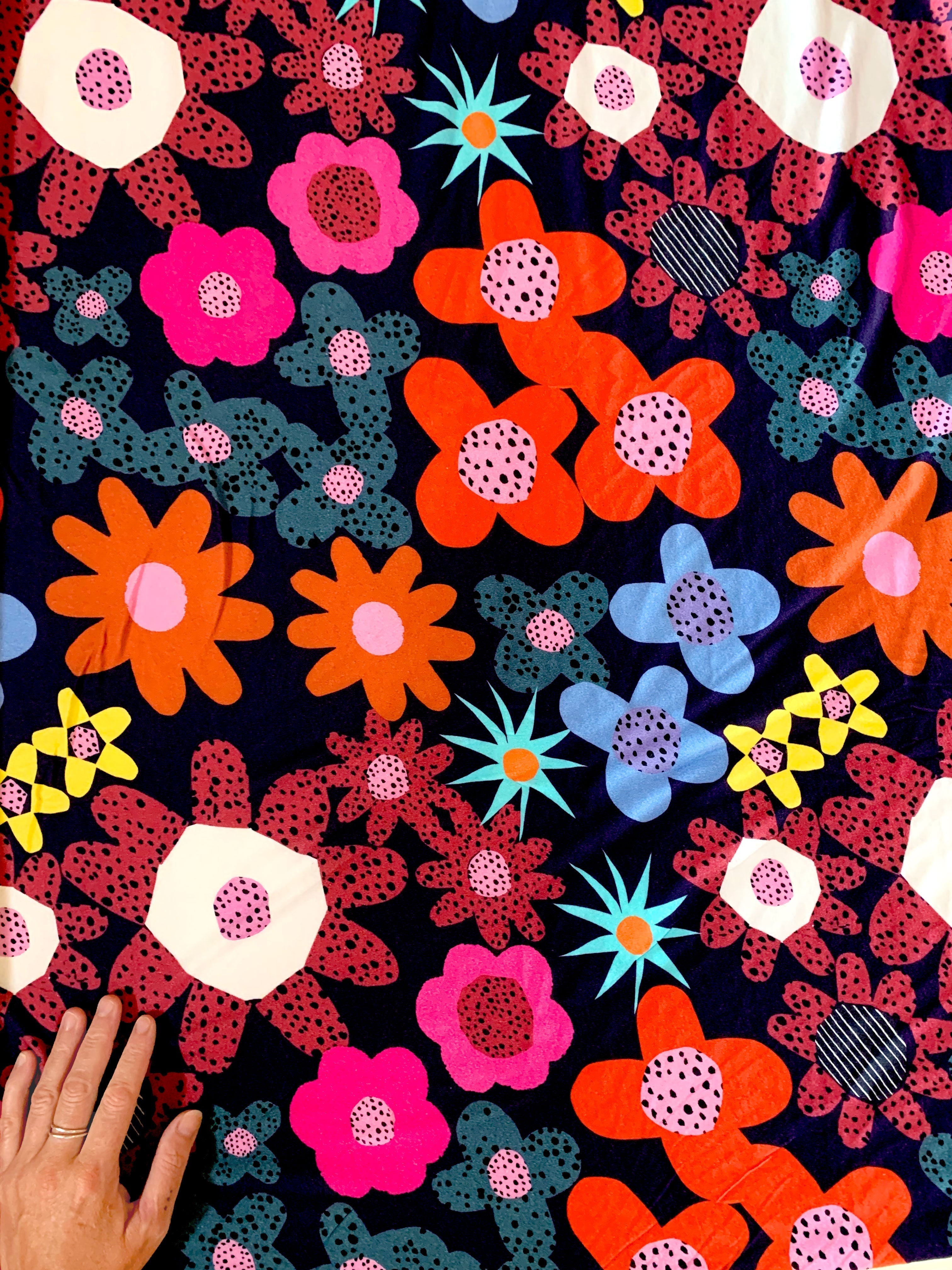 Blink Bloom viscose crepe piece 45cm