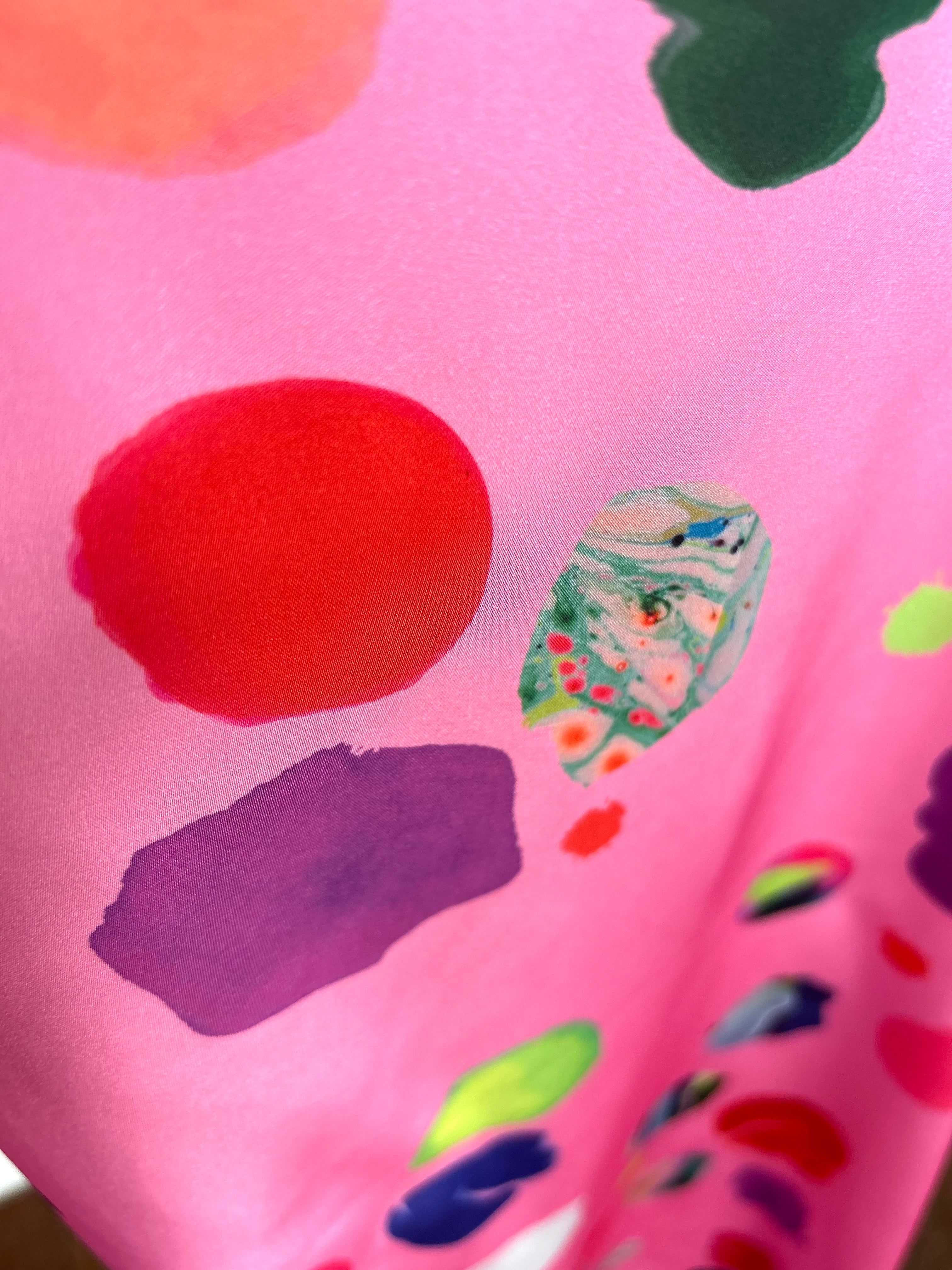 Pink Meadows satin skirt