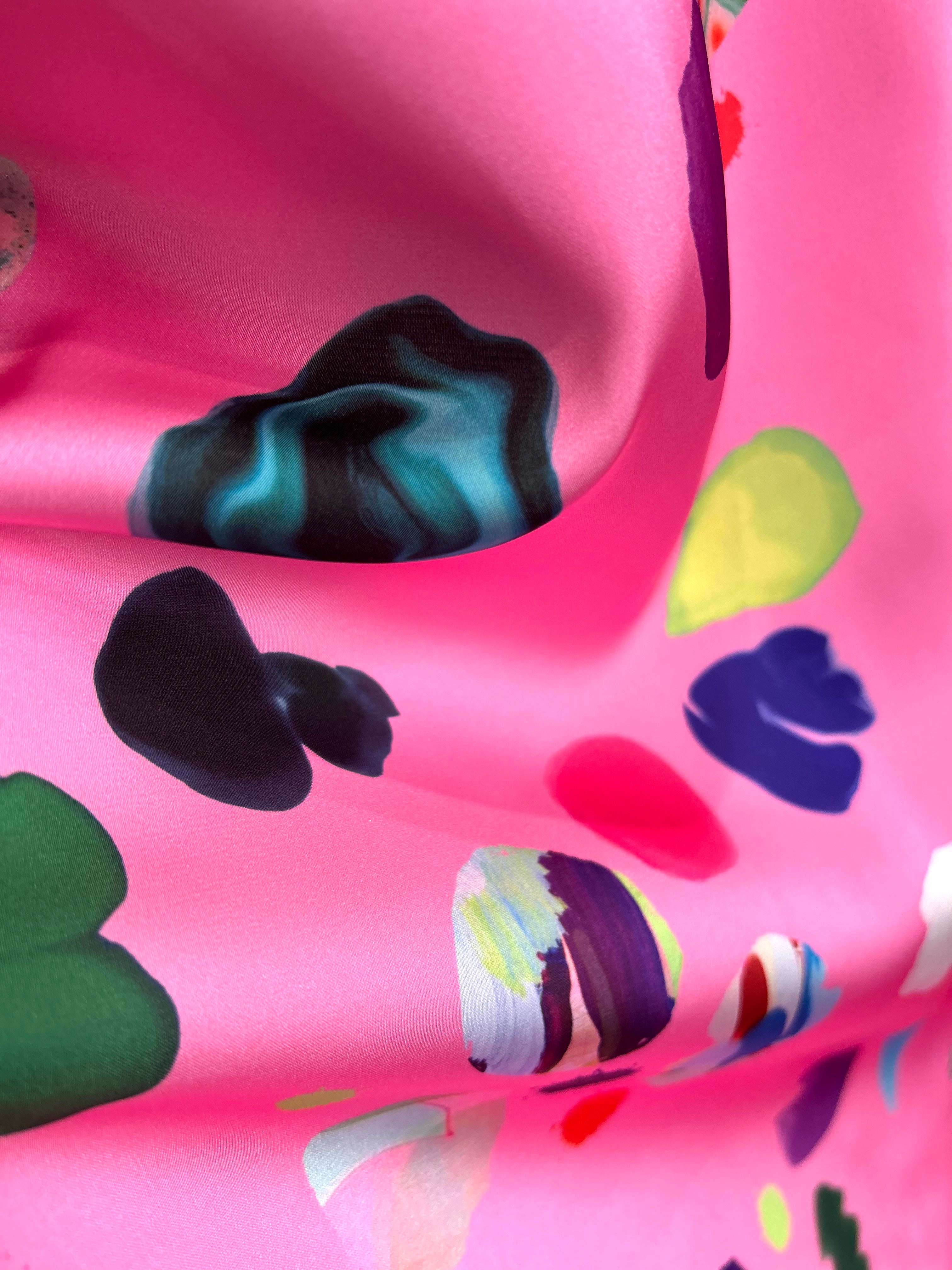 Pink Meadows satin skirt