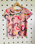 SECONDS (LAST ONE) Colour Petals (peach) jersey Tshirt SMALL MARKS