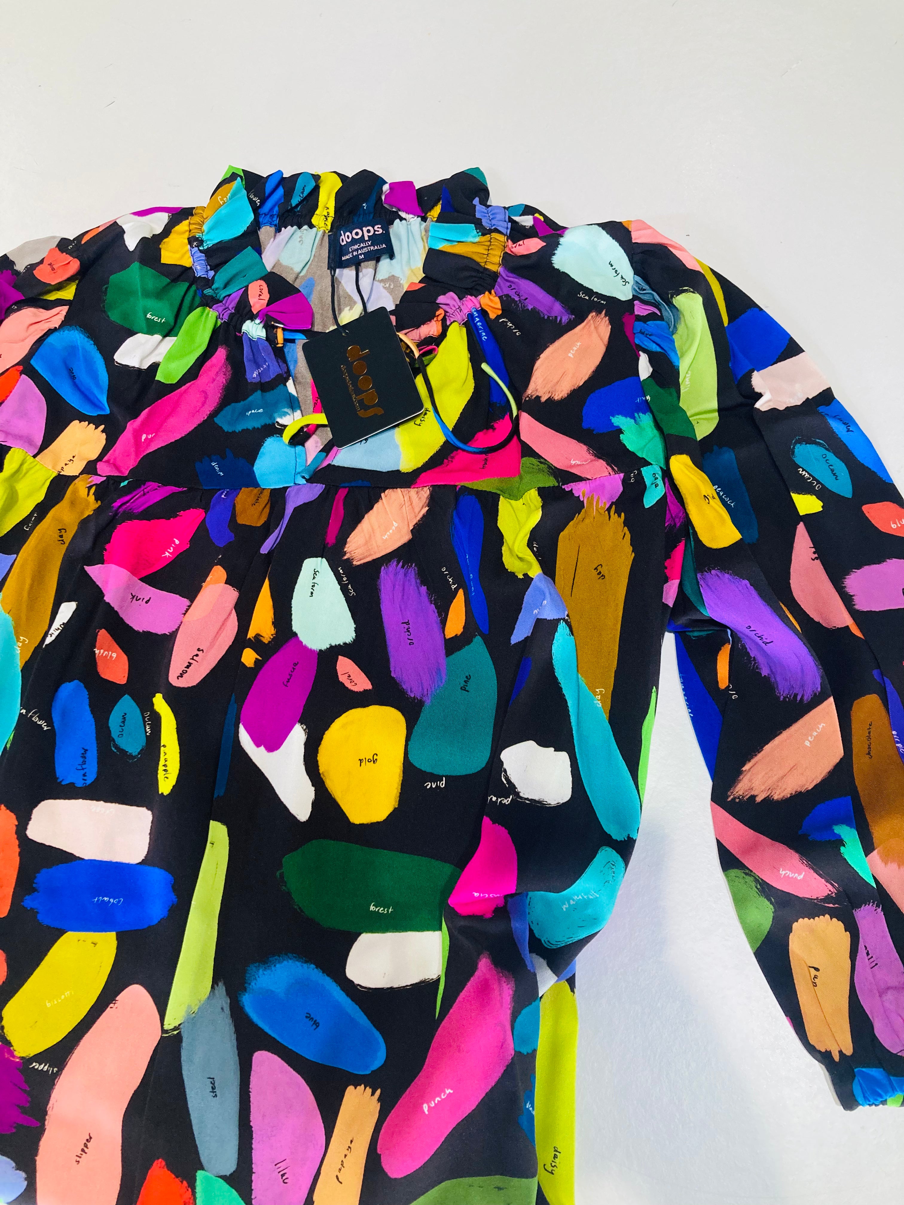 The Artist Swatch Dress/sample (size M) Small scale print