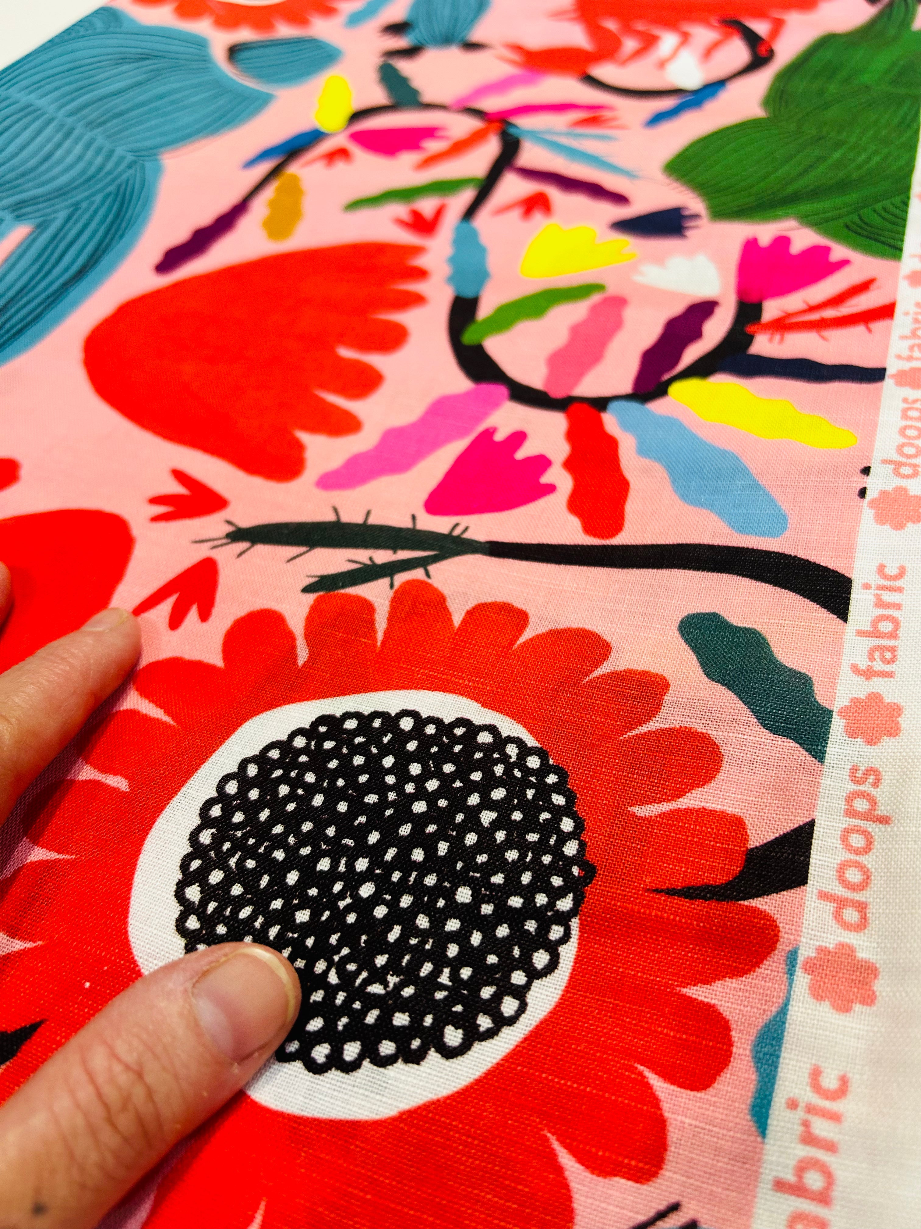 Scorpio Cactus organic cotton linen (CUT PIECE 90CM $12)