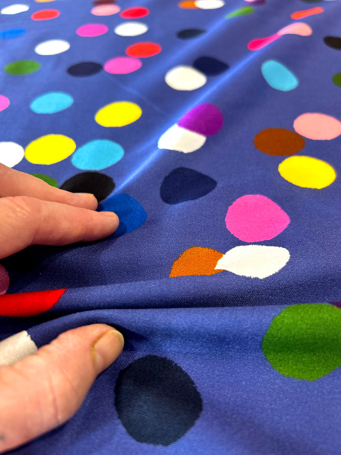 Large Confetti (blue) cotton (CUT PIECE 2M $30)