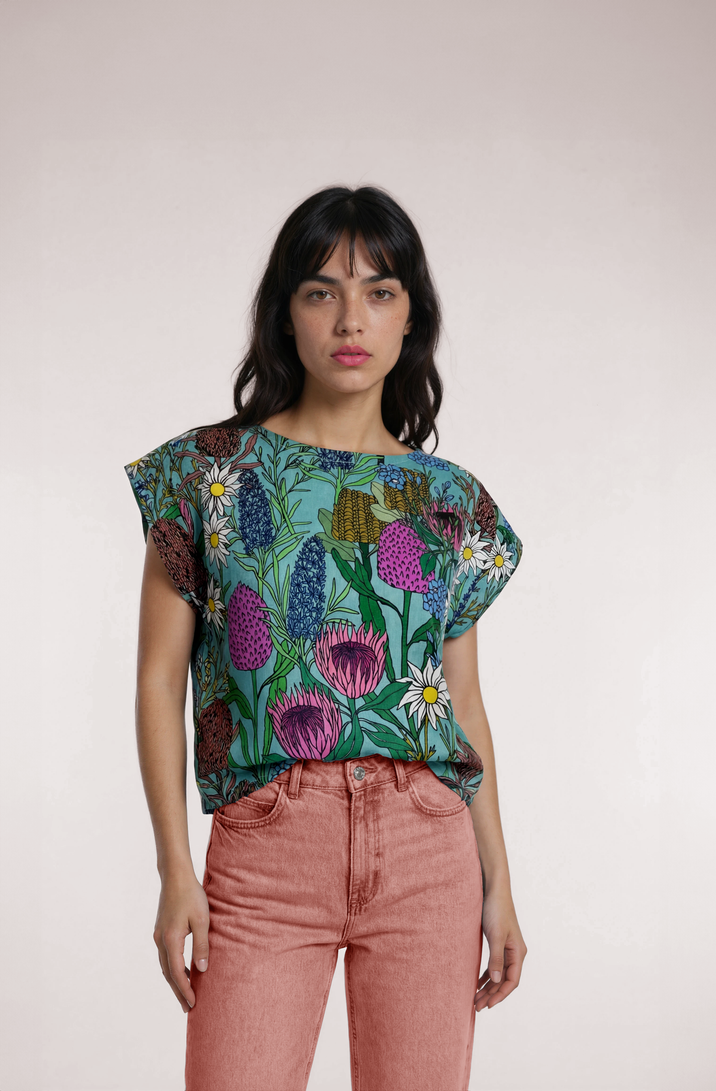 Willow's Garden cotton linen top