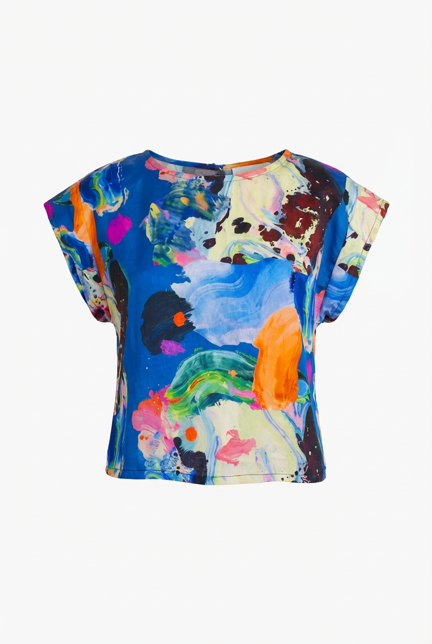 The Artist Way Splat cotton linen top