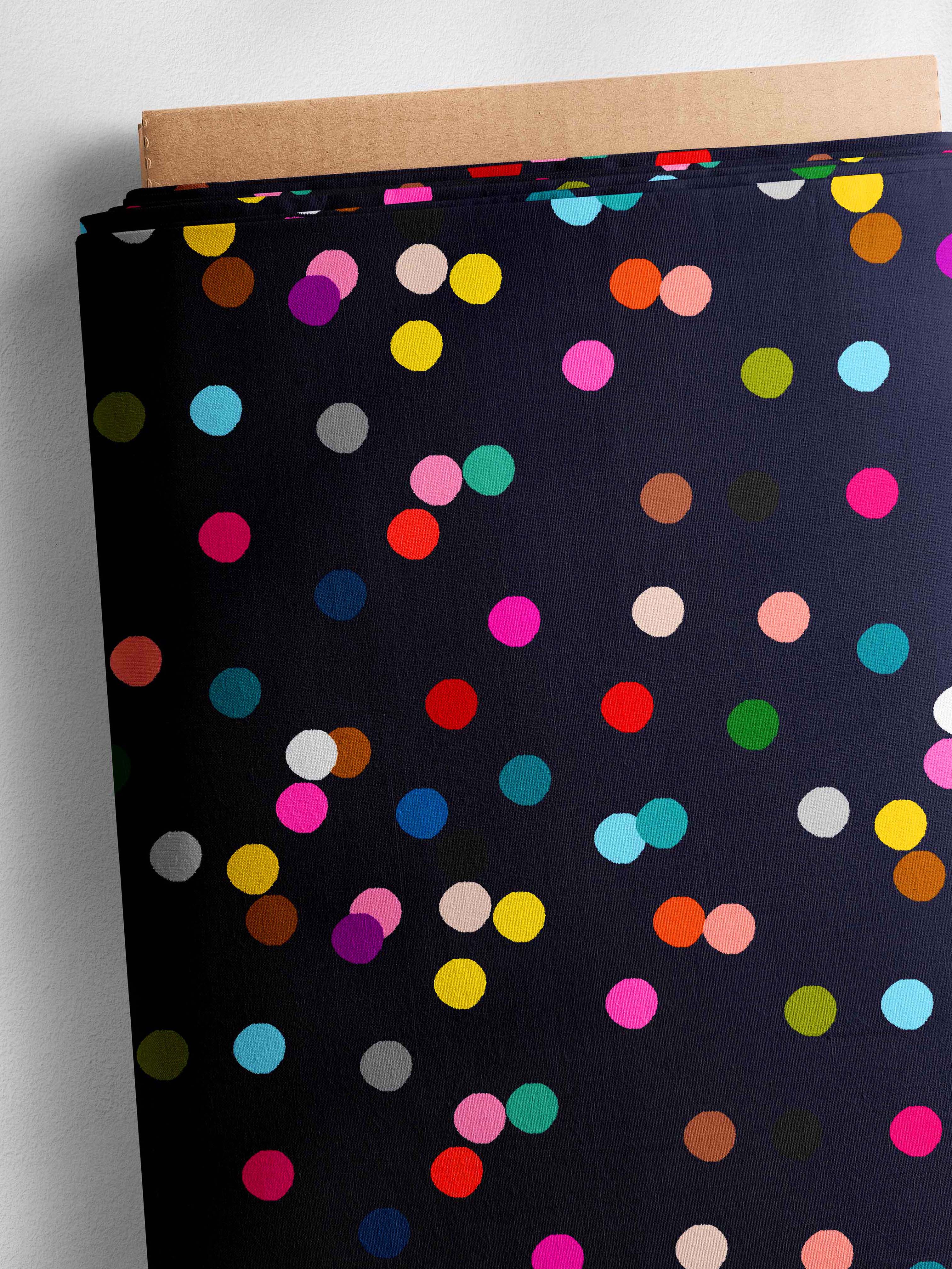 Confetti (navy) cotton  (CUT PIECE 90CM $12)