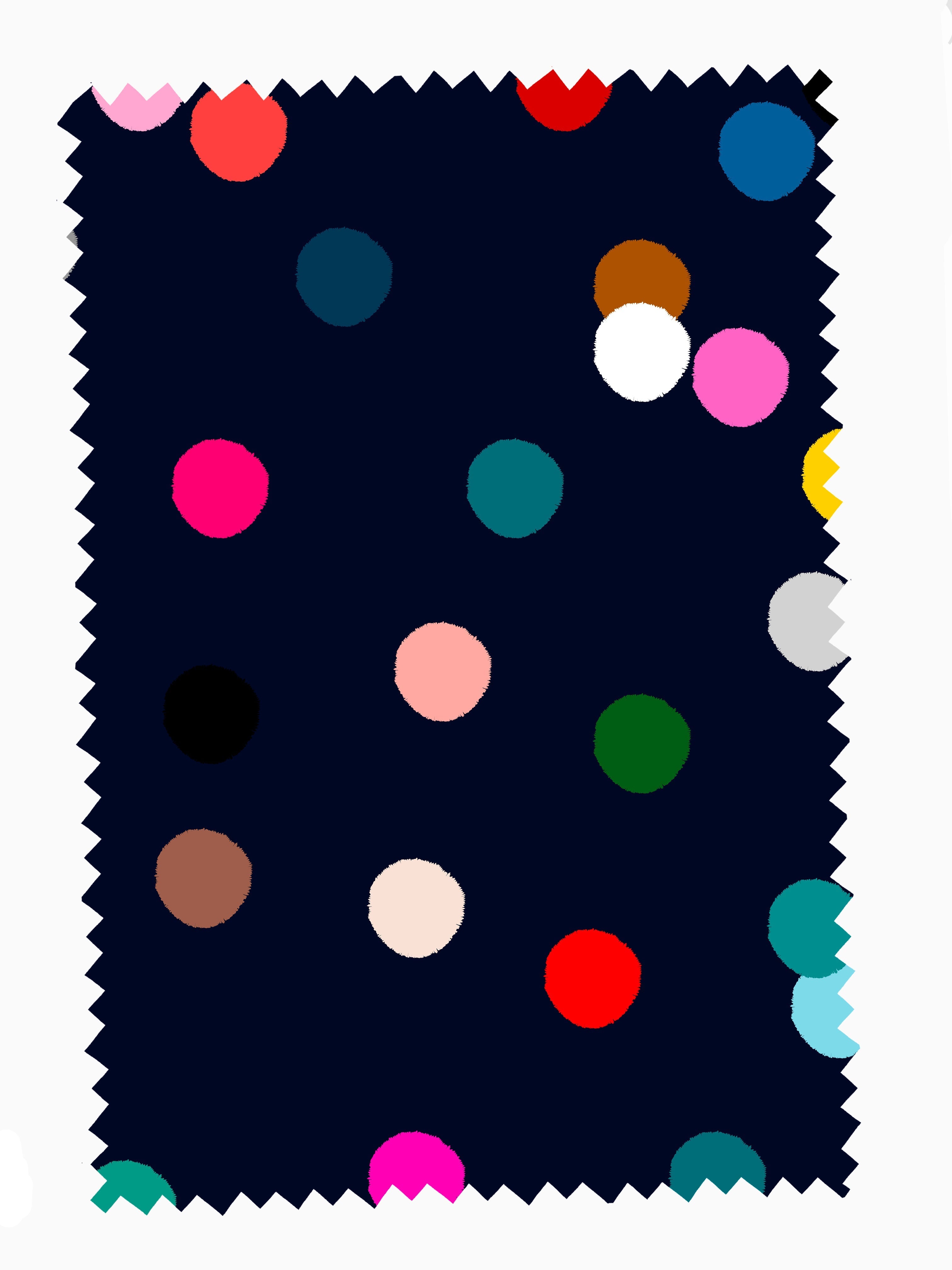 Confetti (navy) COTTON VOILE (CUT PIECE 60CM) doopsdesigns